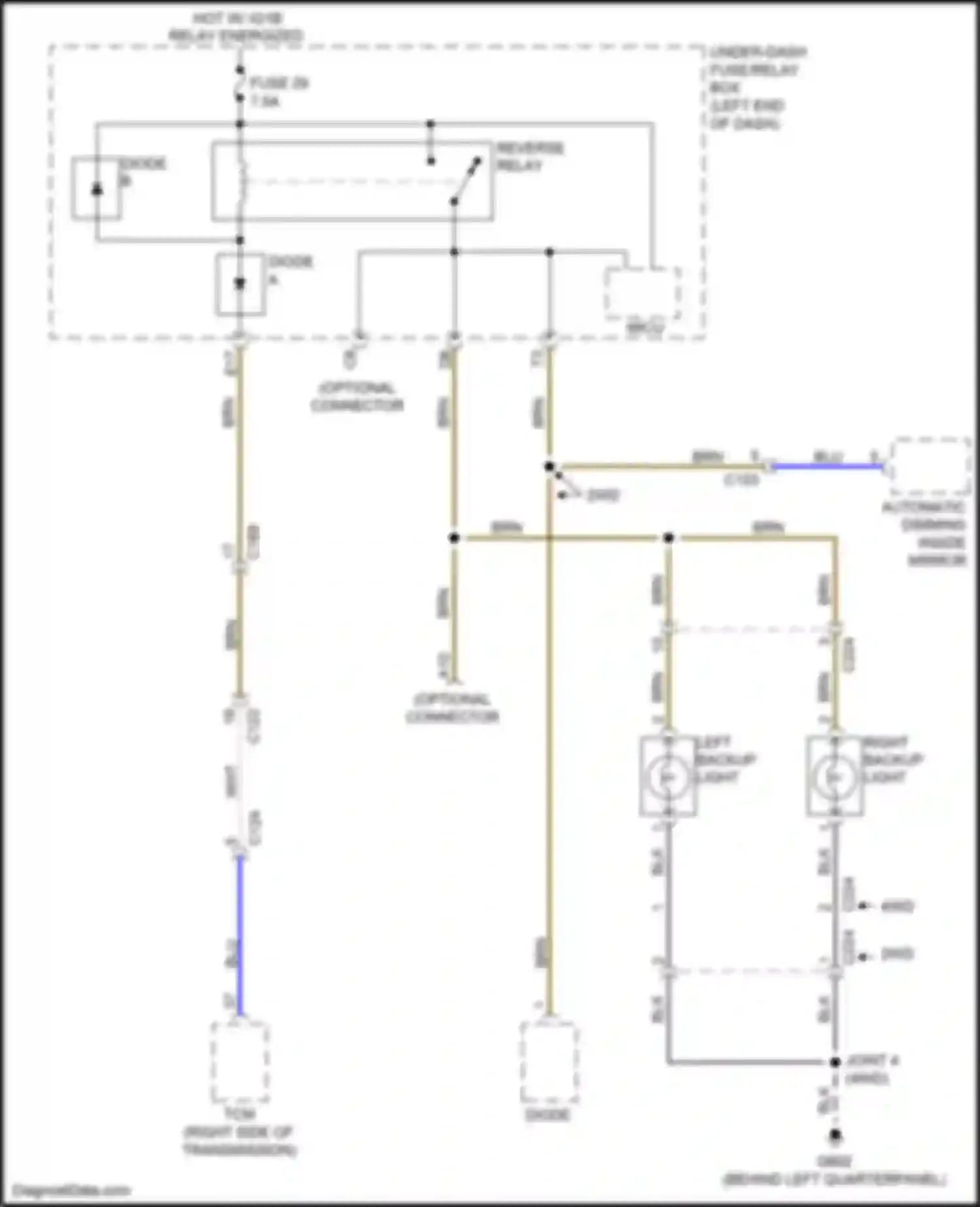 Wiring diagram under-dash fuse/relay box for Honda Passport III (2019-2021) (11 of 61)