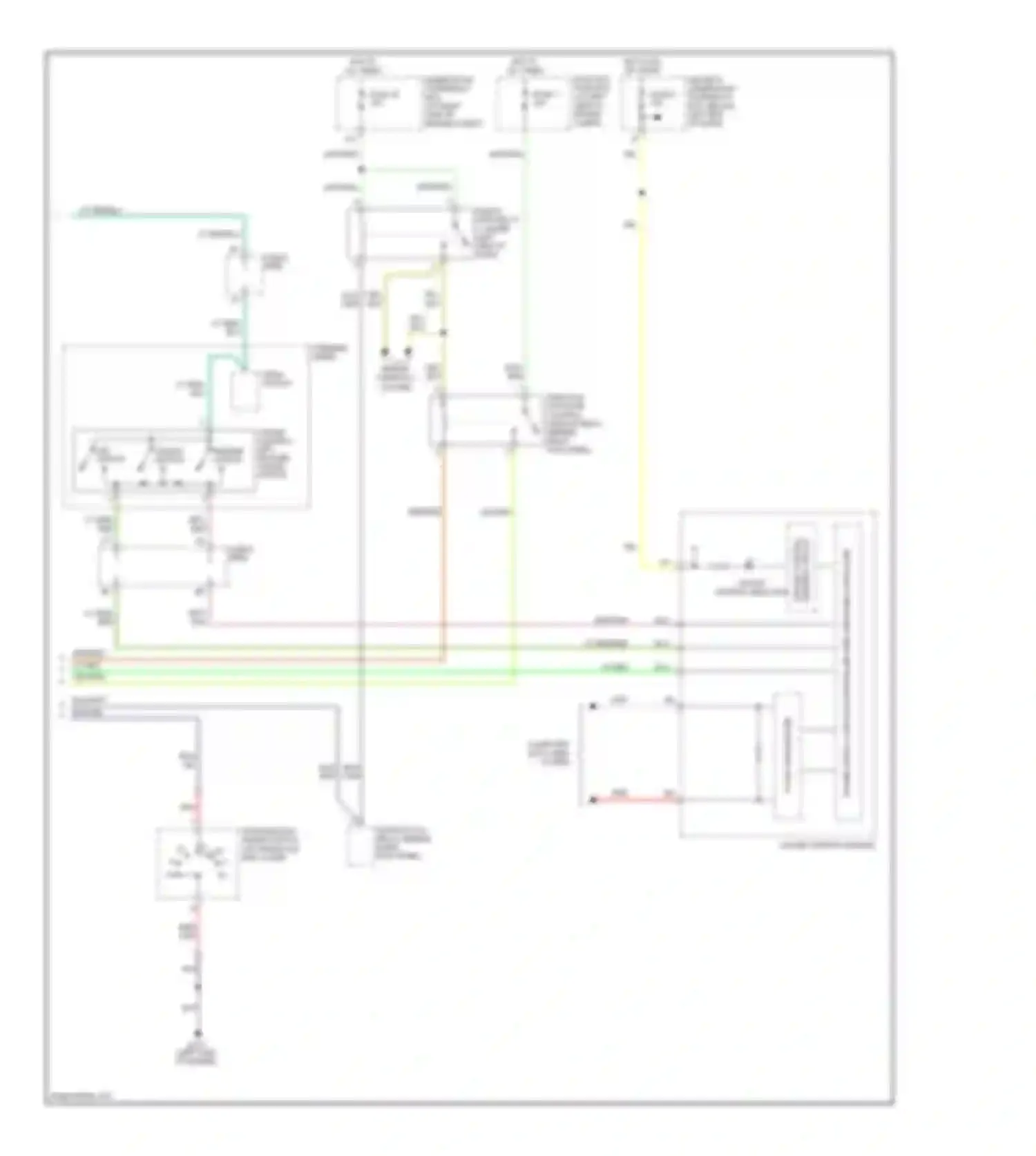 Pilot Honda I facelift (2005-2008): Cruise control circuit, with navigation (2 of 2)