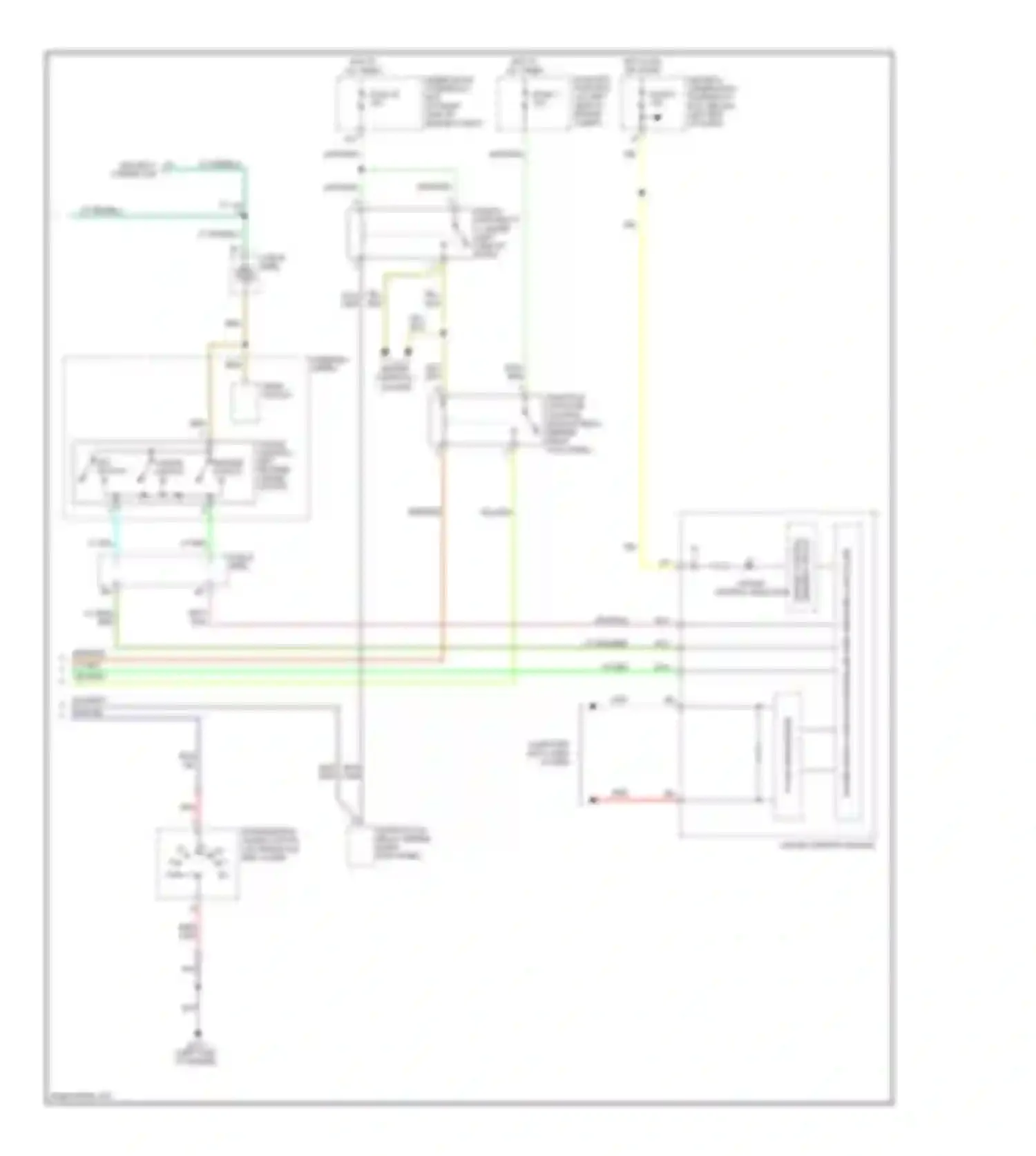 Pilot Honda I facelift (2005-2008): Cruise control circuit, without navigation (2 of 2)