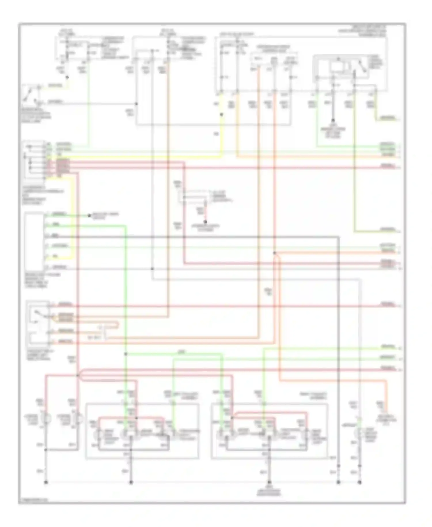 Pilot Honda I facelift (2005-2008): Exterior lamps circuit (1 of 2)