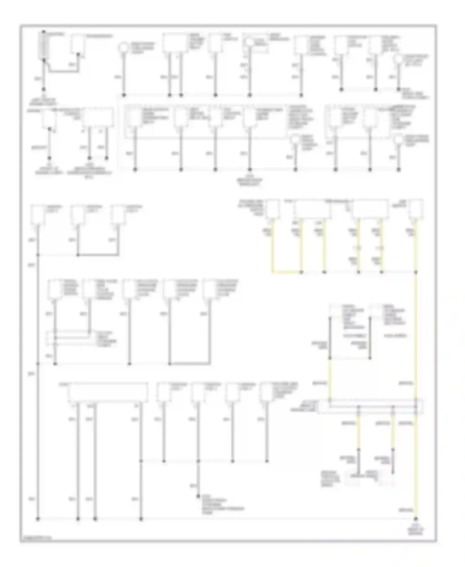 Pilot Honda I facelift (2005-2008): Ground distribution circuit (1 of 4)