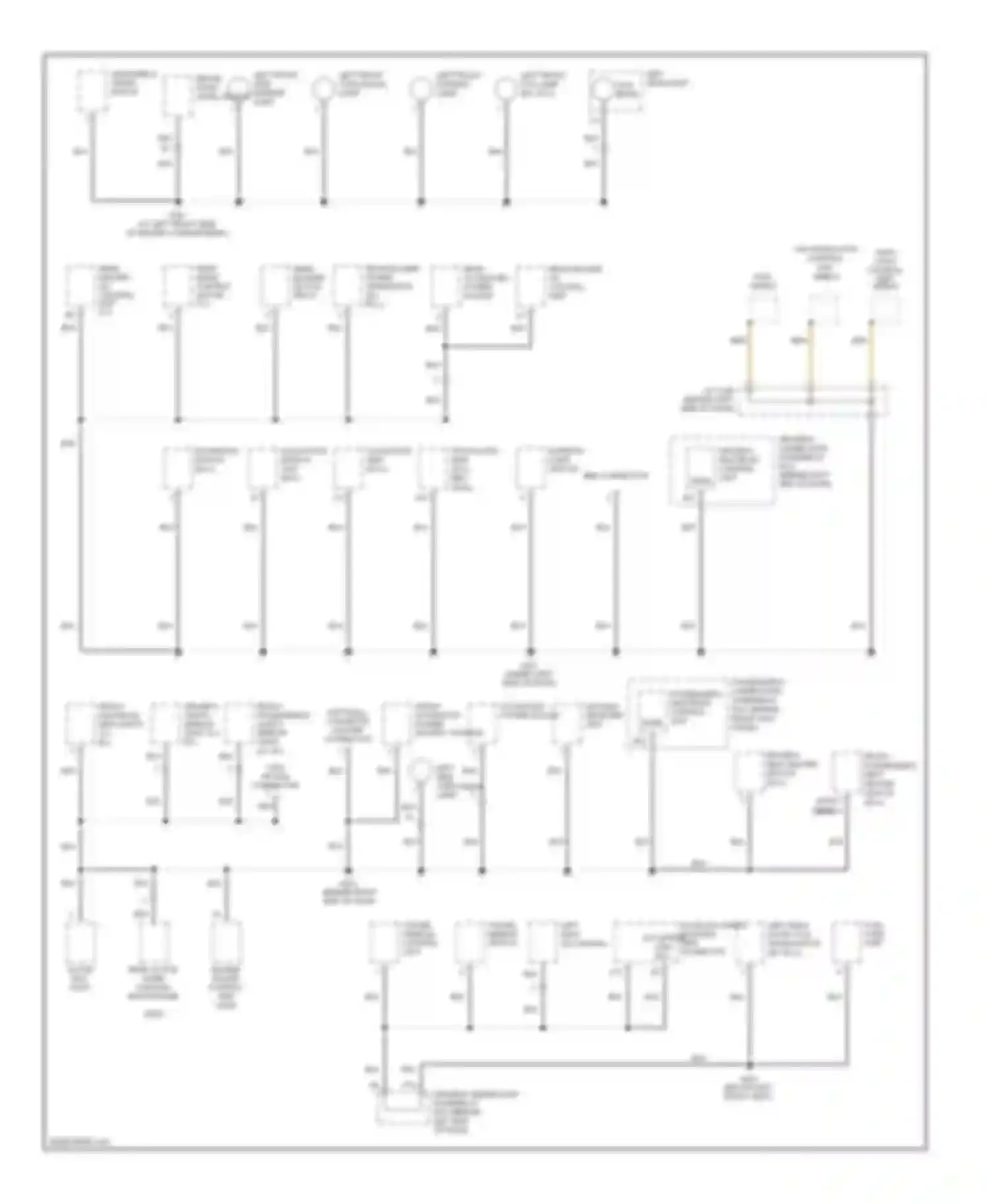 Pilot Honda I facelift (2005-2008): Ground distribution circuit (2 of 4)