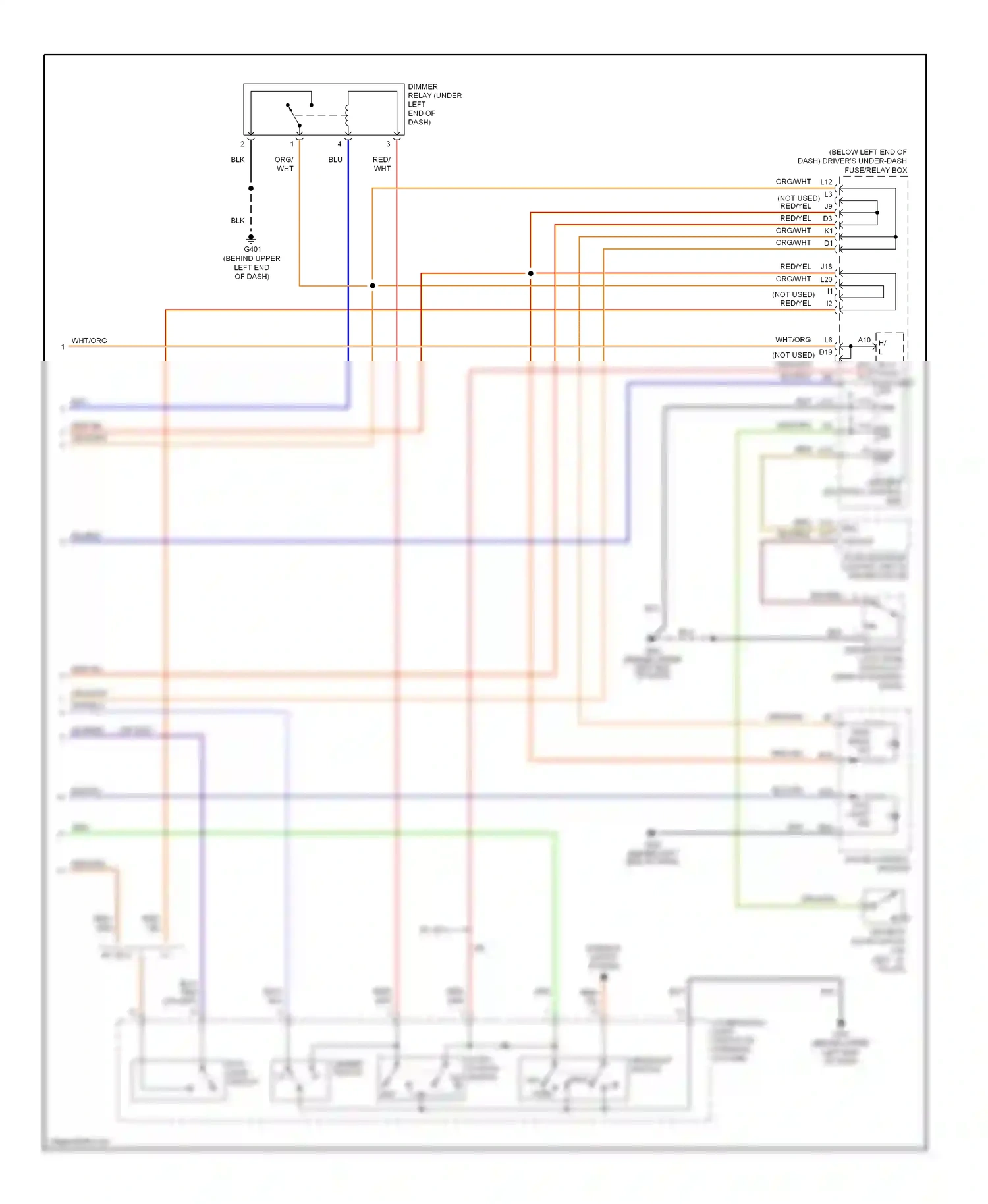 Wiring diagram blu/yel for Honda Pilot I facelift (2005-2008) (24 of 42)