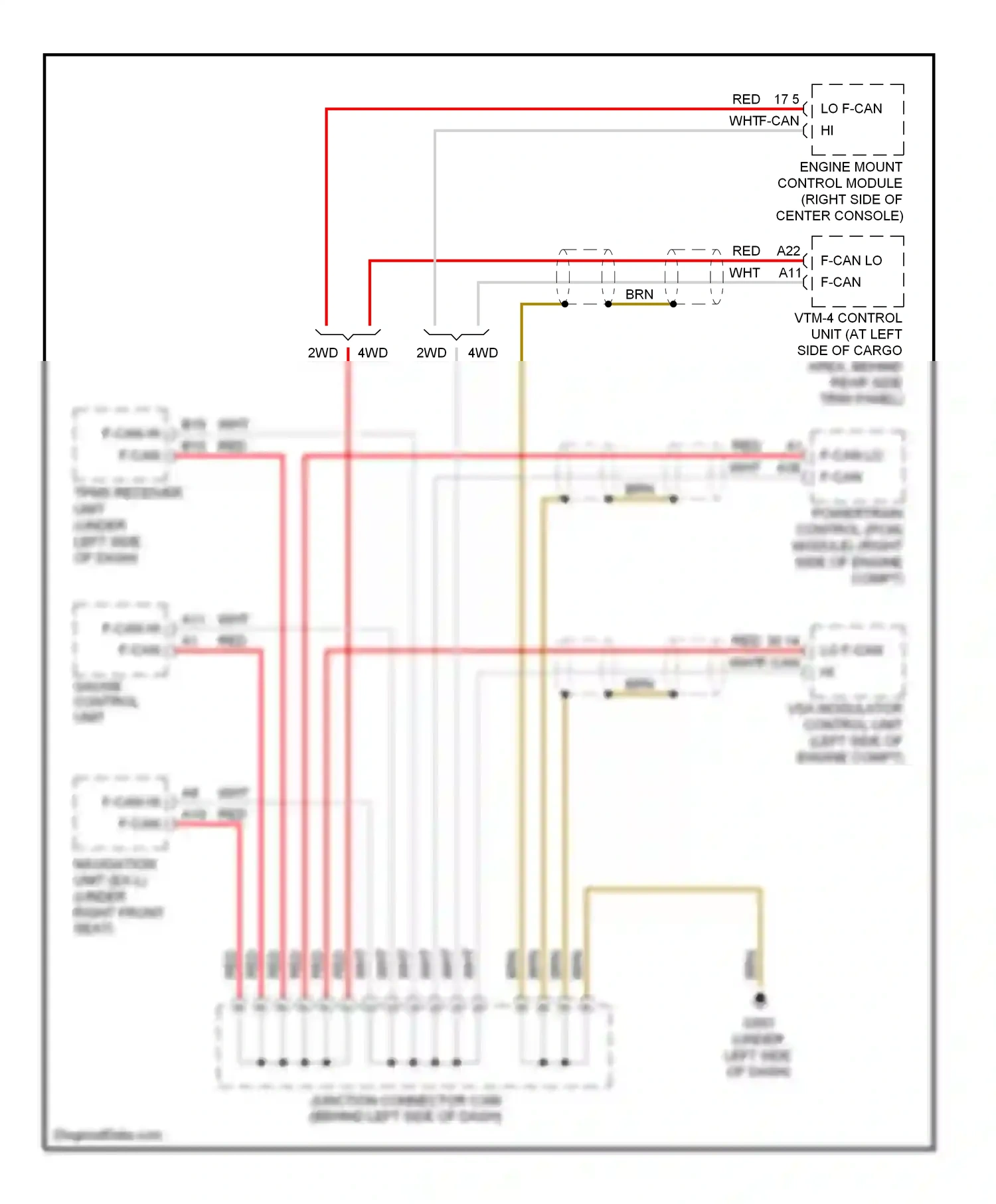 Wiring diagram brn for Honda Pilot I facelift (2005-2008) (14 of 49)