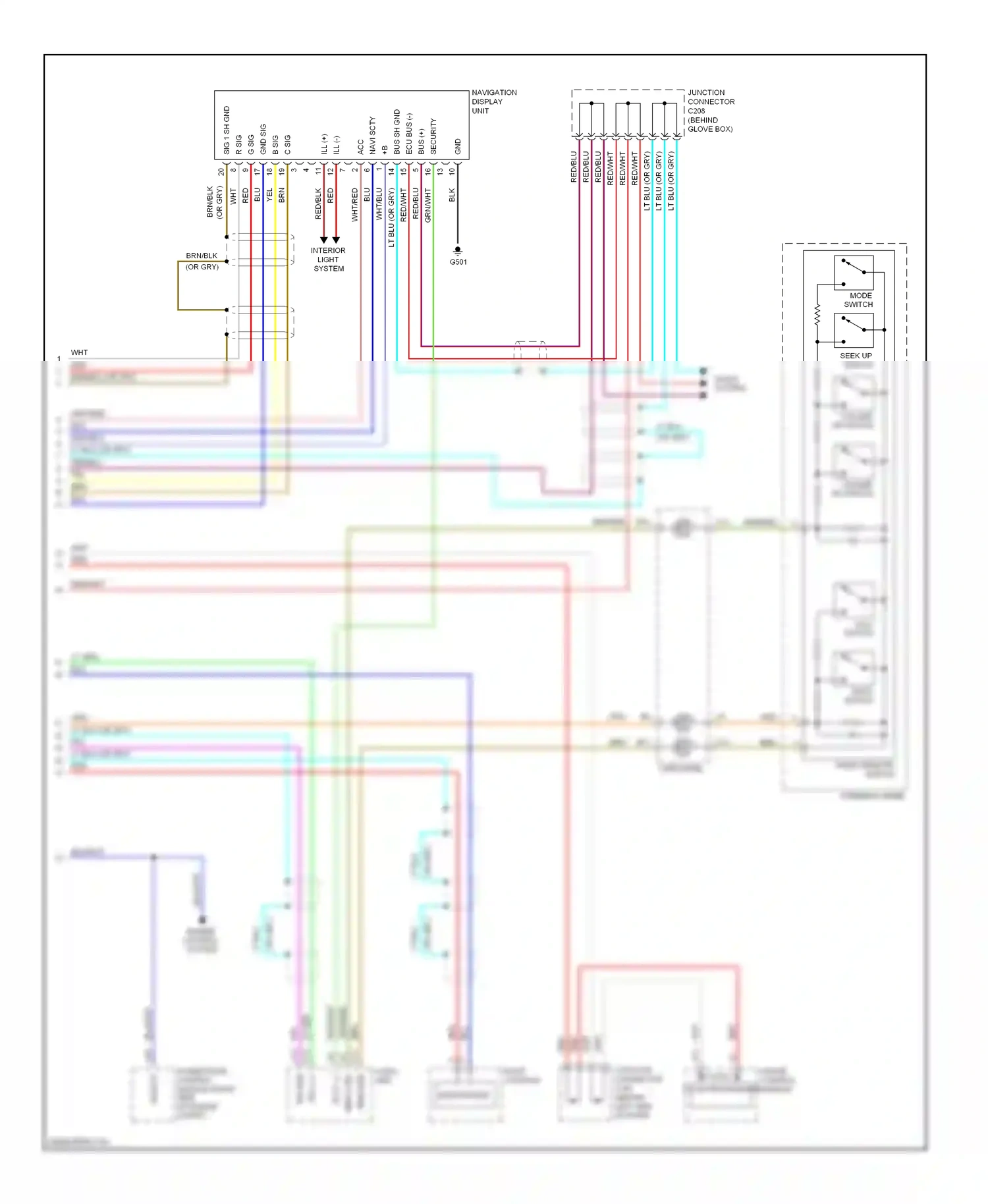Wiring diagram cable reel for Honda Pilot I facelift (2005-2008) (4 of 8)