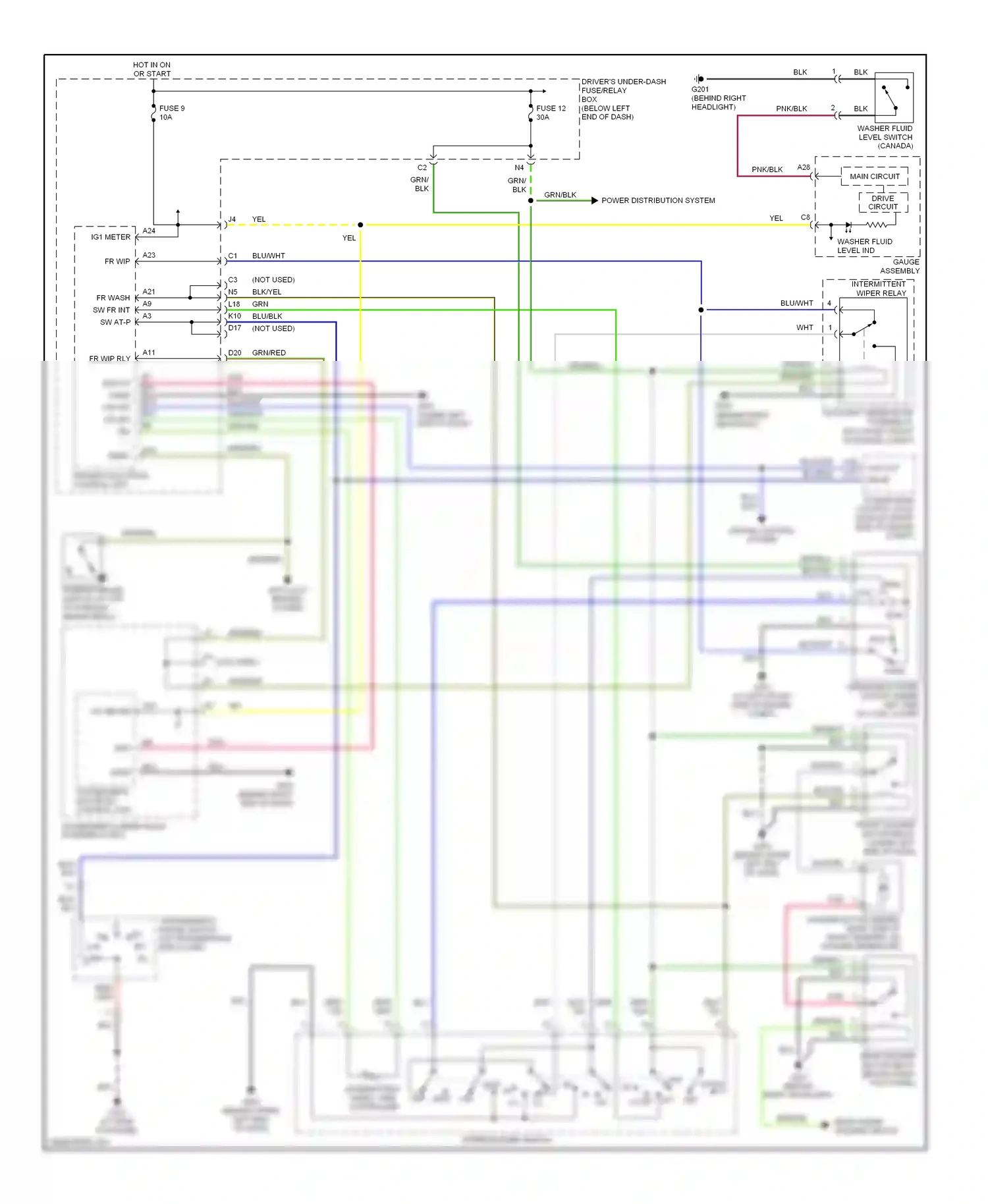 Wiring diagram fuse 9 for Honda Pilot I facelift (2005-2008) (24 of 29)