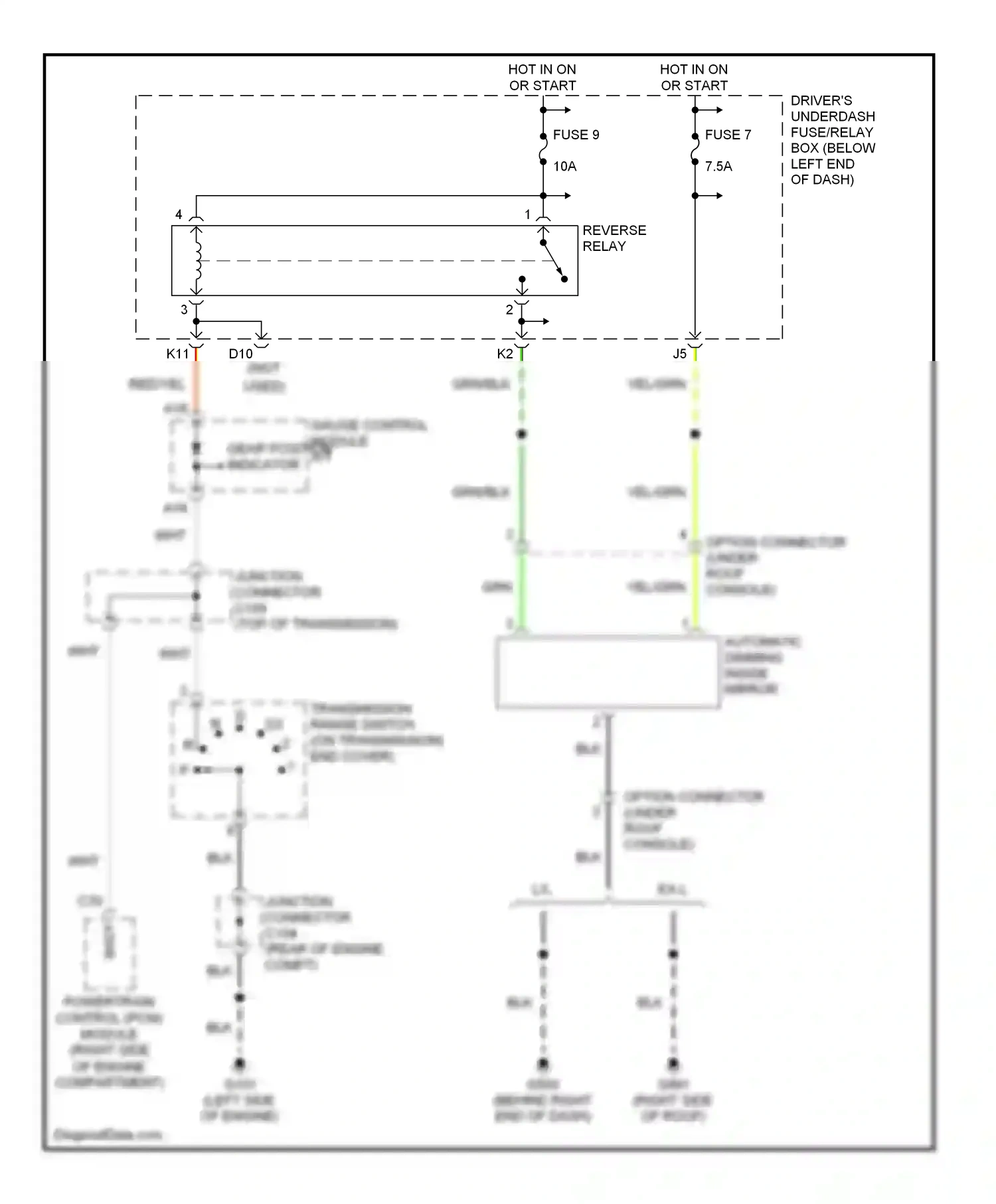 Wiring diagram grn for Honda Pilot I facelift (2005-2008) (41 of 70)