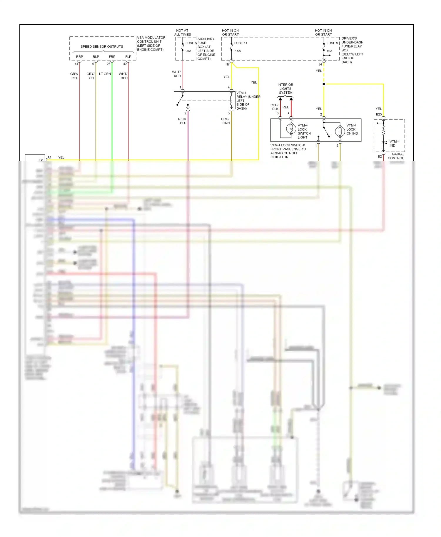 Wiring diagram grn for Honda Pilot I facelift (2005-2008) (61 of 70)