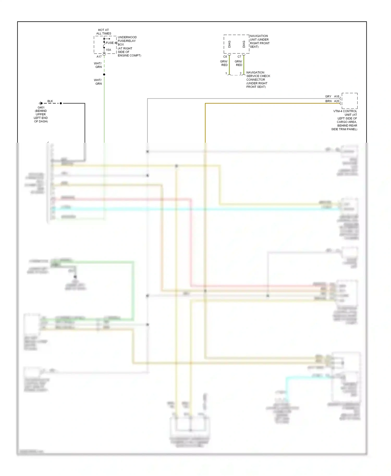 Wiring diagram grn for Honda Pilot I facelift (2005-2008) (17 of 70)