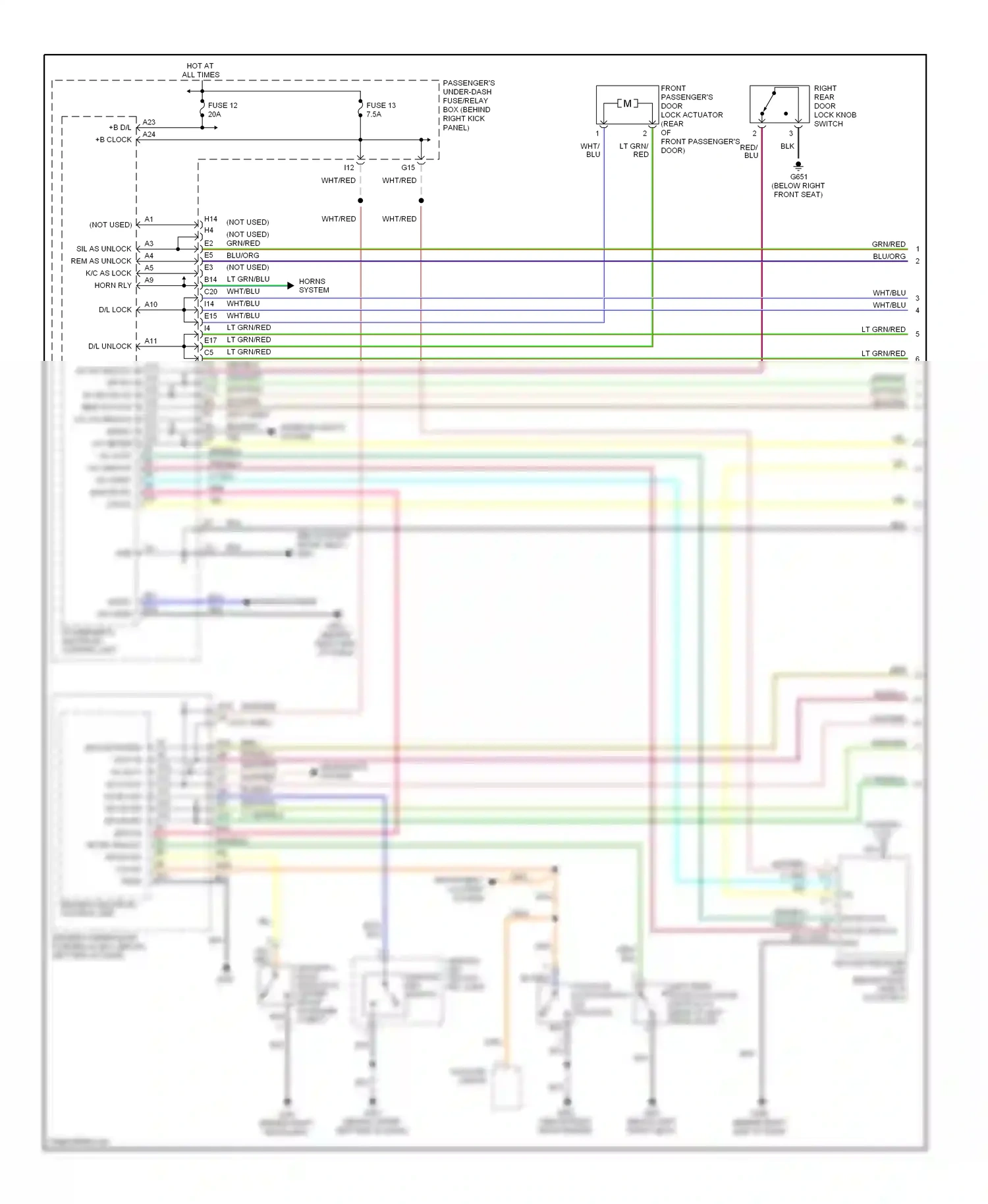 Wiring diagram grn for Honda Pilot I facelift (2005-2008) (7 of 70)