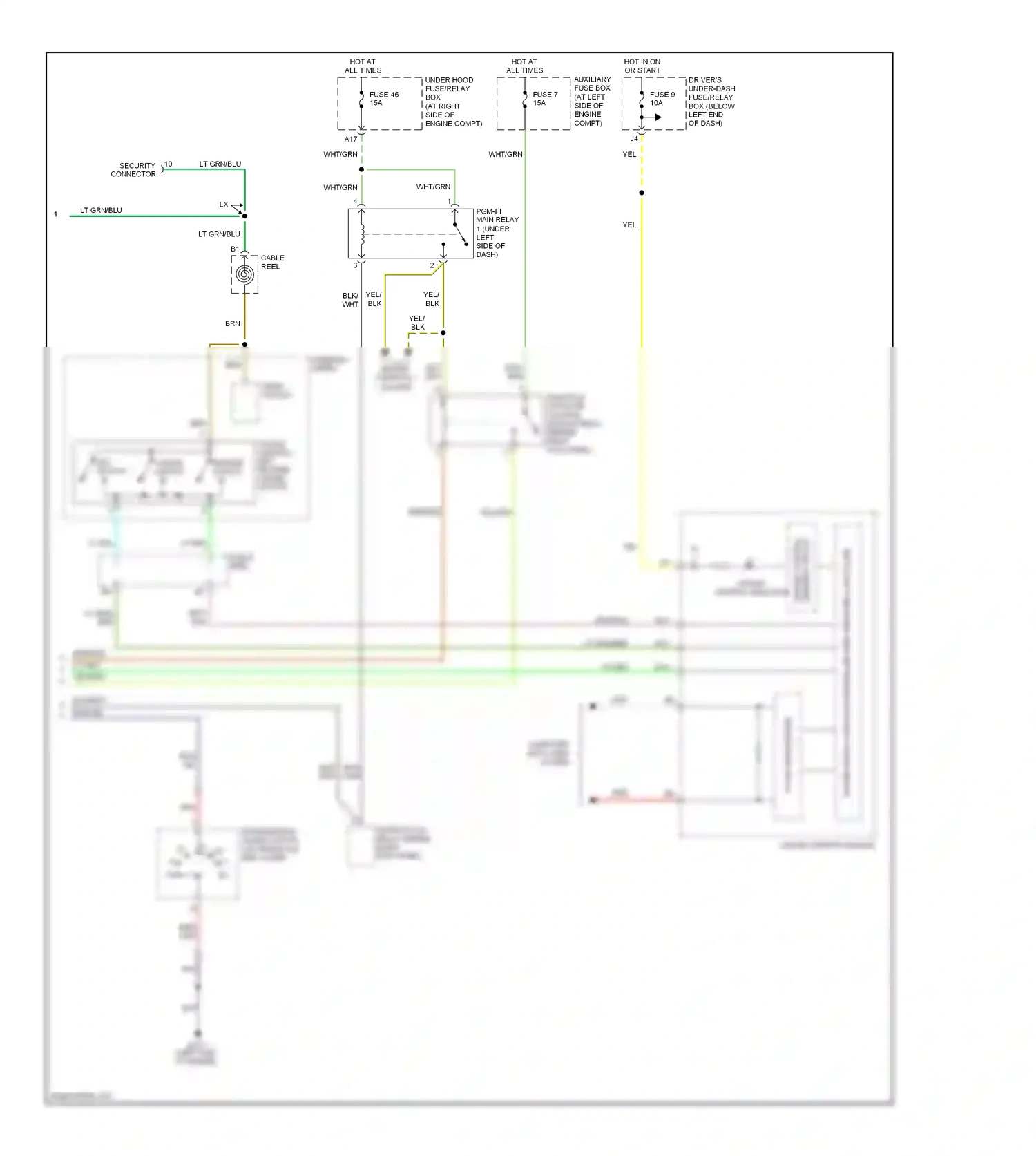 Wiring diagram lt blu for Honda Pilot I facelift (2005-2008) (6 of 24)