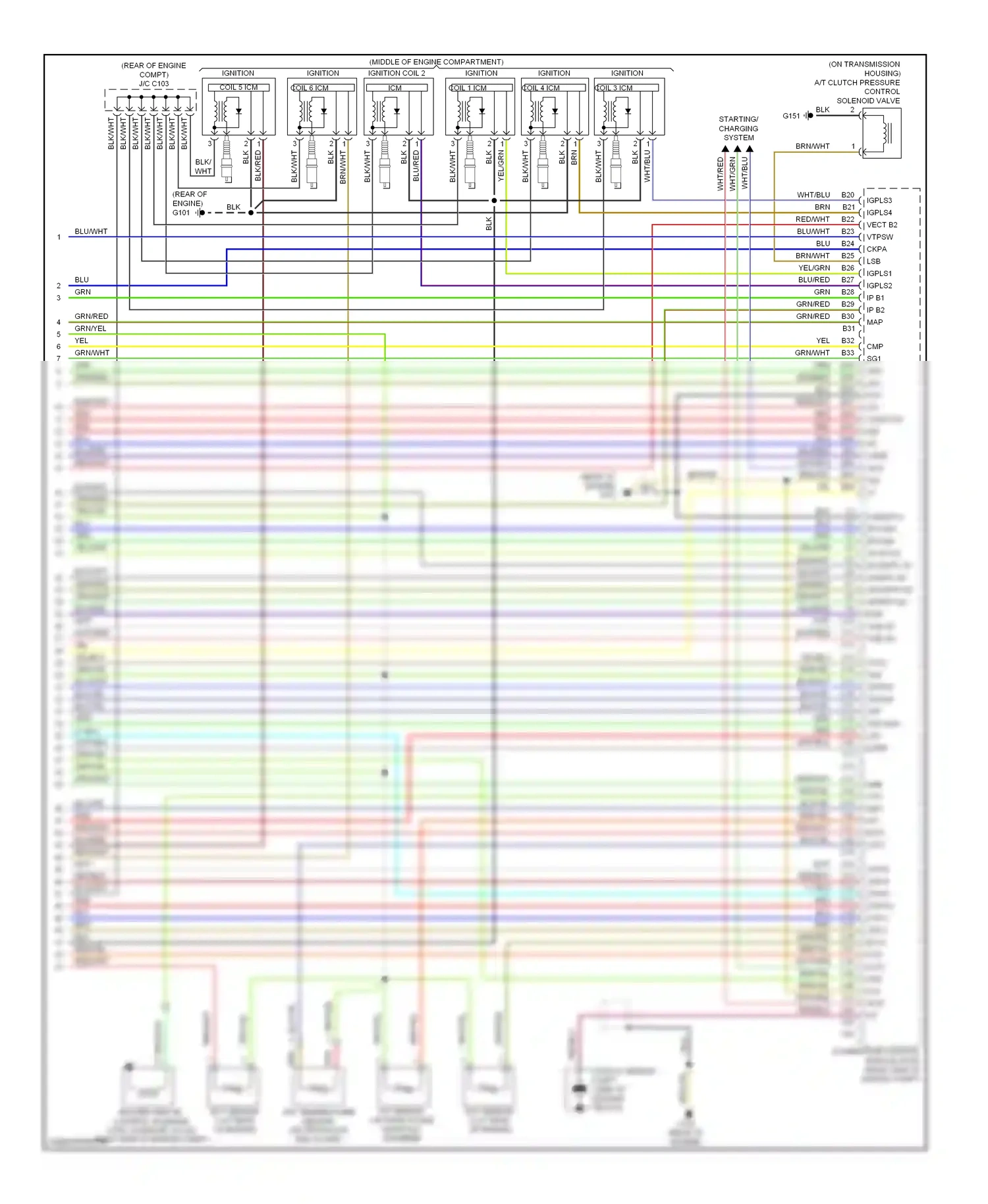 Honda Pilot I facelift (2005-2008) map wiring diagram  (2 of 2)
