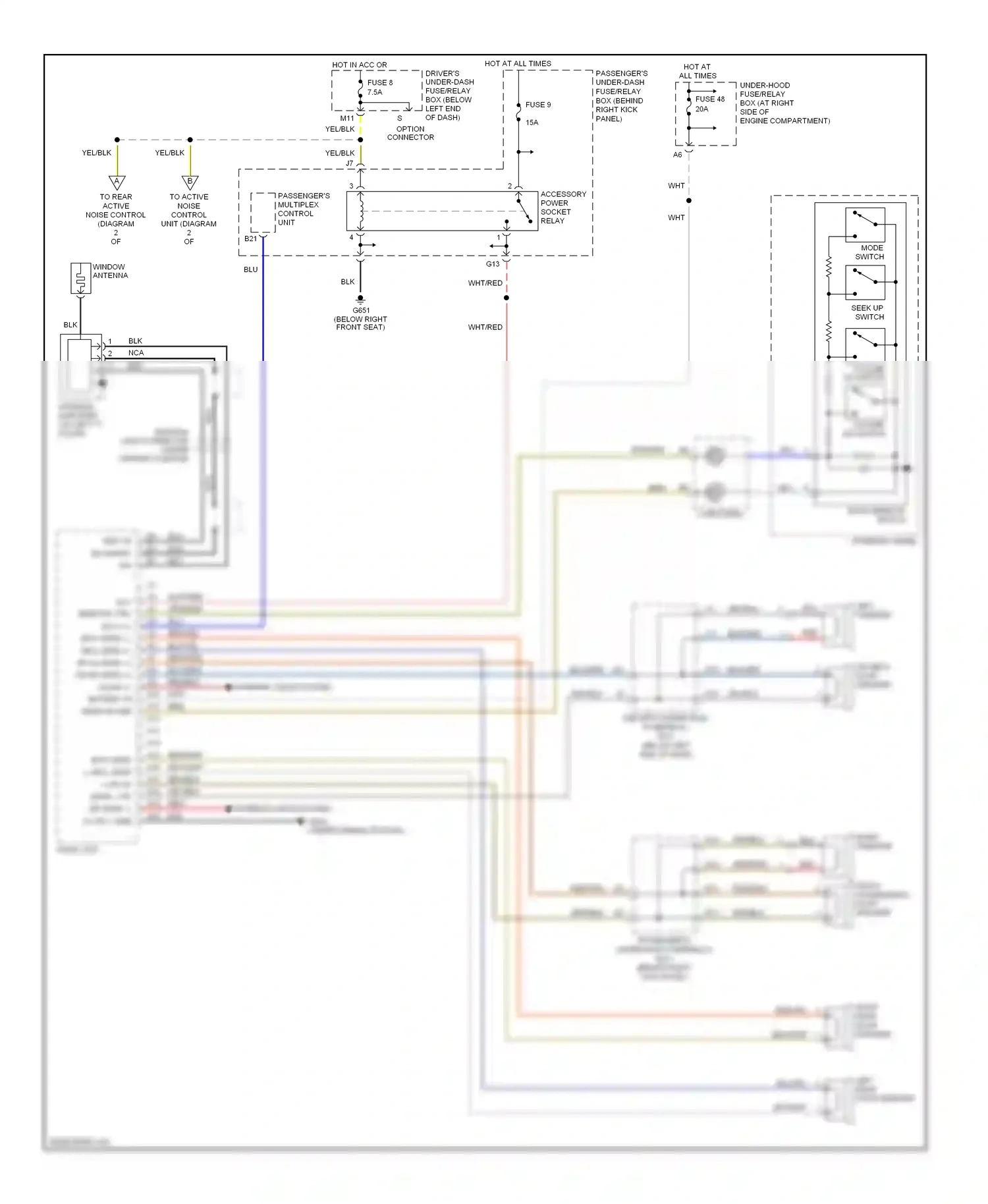 Wiring diagram nca for Honda Pilot I facelift (2005-2008) (7 of 17)