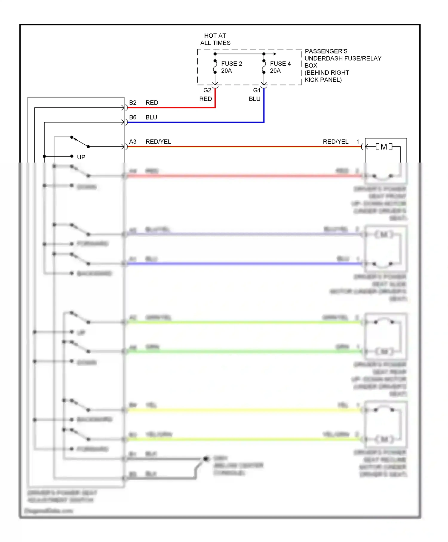 Wiring diagram red for Honda Pilot I facelift (2005-2008) (51 of 75)