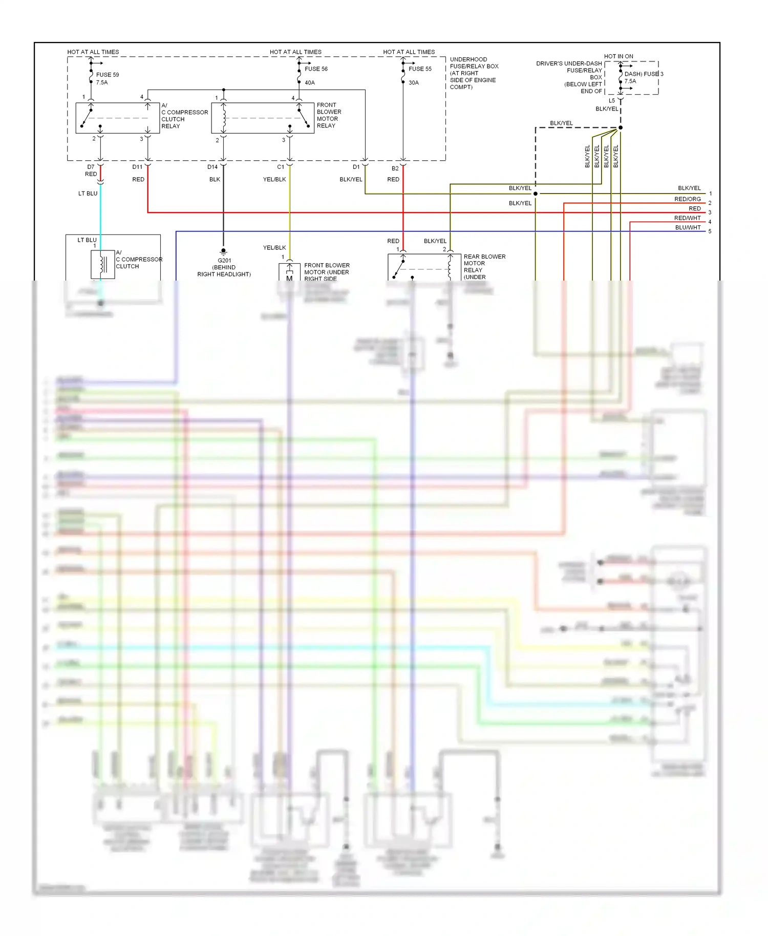 Wiring diagram s-com for Honda Pilot I facelift (2005-2008) (2 of 3)
