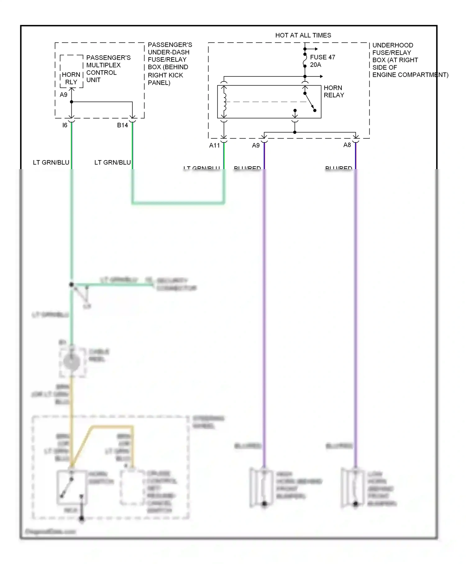 Wiring diagram security connector for Honda Pilot I facelift (2005-2008) (5 of 6)