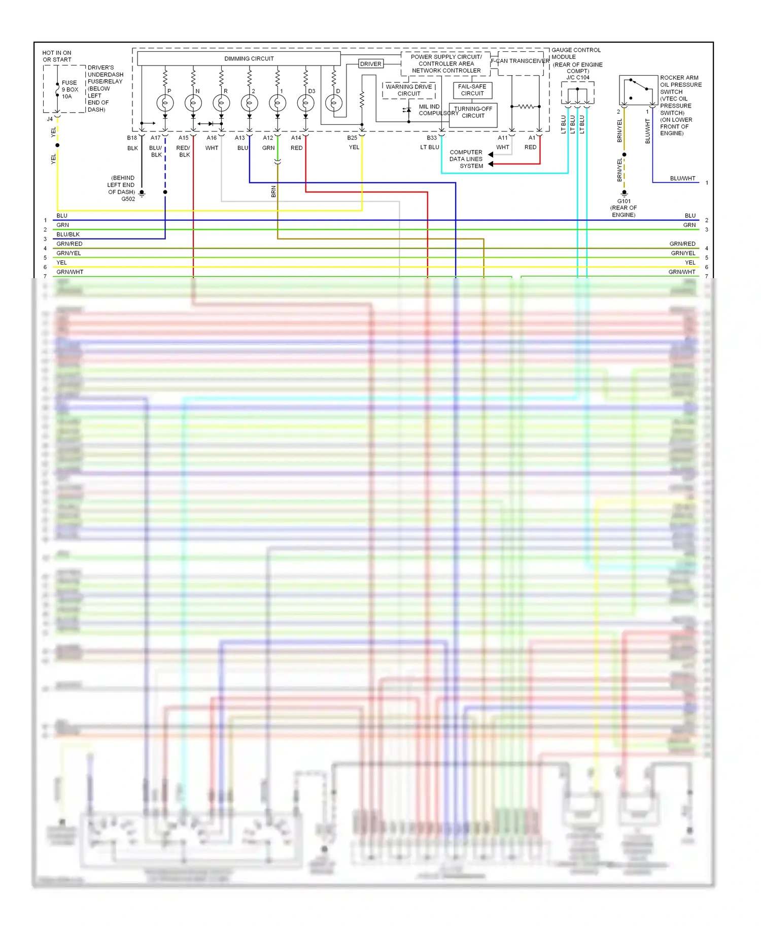 Wiring diagram starting/ charging system for Honda Pilot I facelift (2005-2008) (2 of 5)