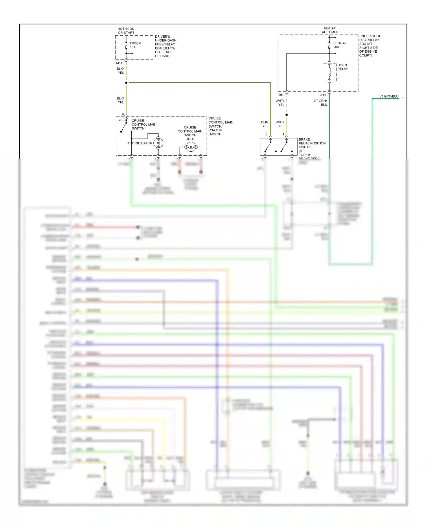 Wiring diagram wht/blk for Honda Pilot I facelift (2005-2008) (3 of 29)