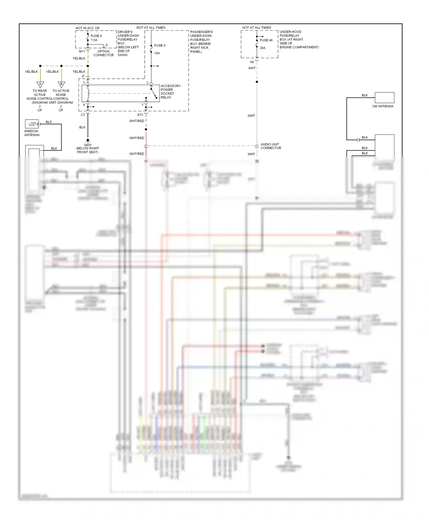 Wiring diagram wht/red for Honda Pilot I facelift (2005-2008) (37 of 47)