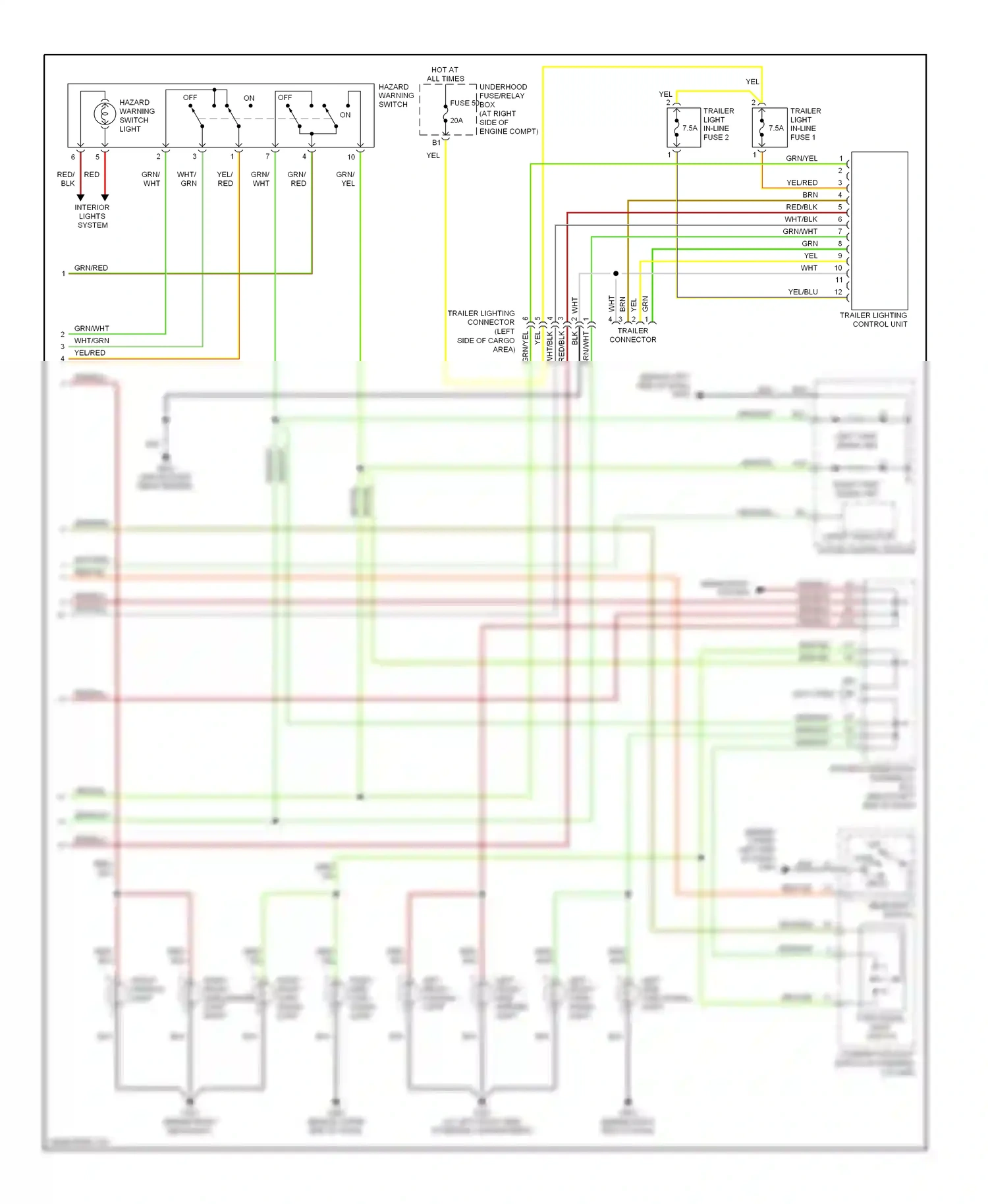 Wiring diagram yel for Honda Pilot I facelift (2005-2008) (32 of 80)