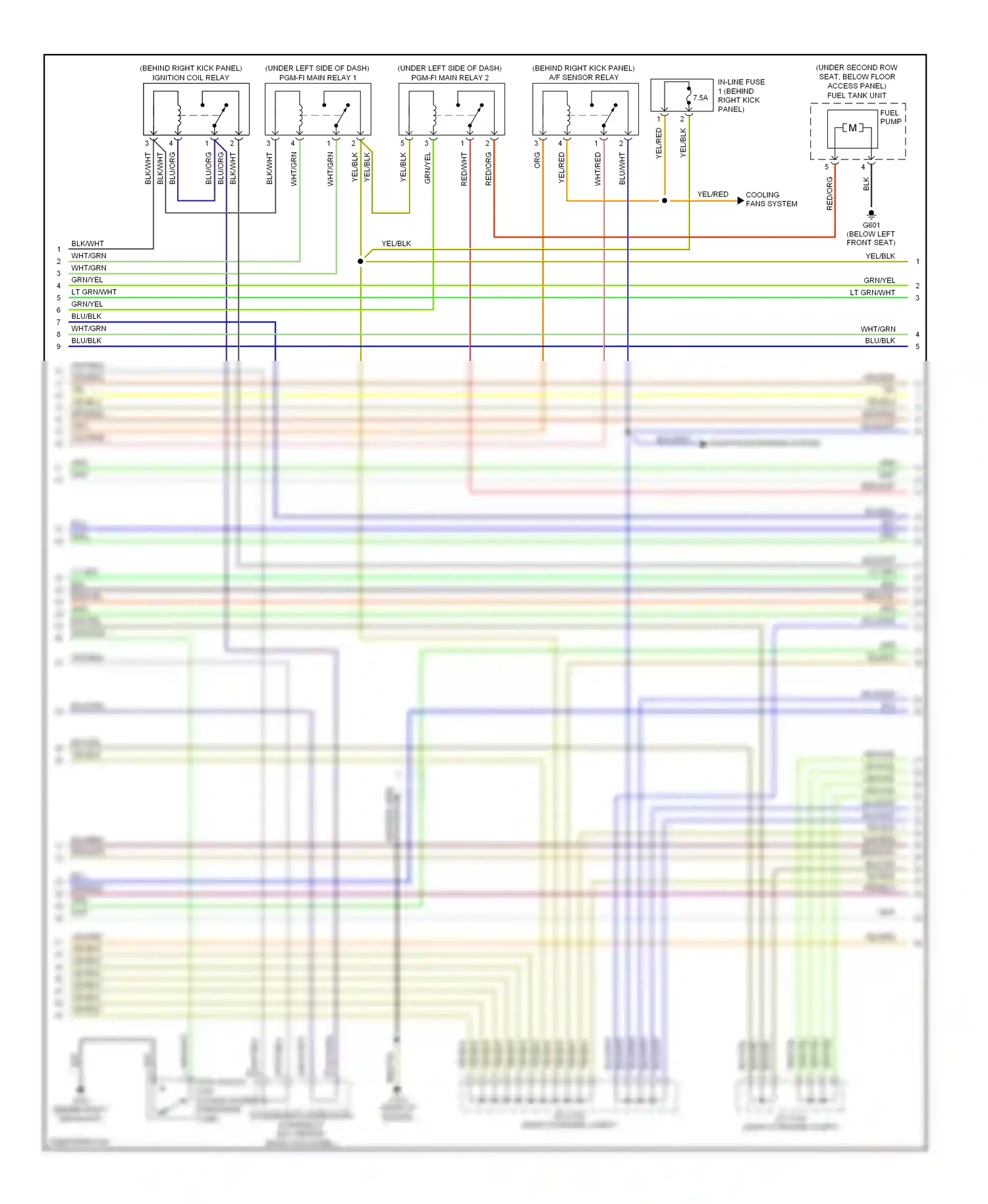 Wiring diagram yel/blk for Honda Pilot I facelift (2005-2008) (10 of 34)