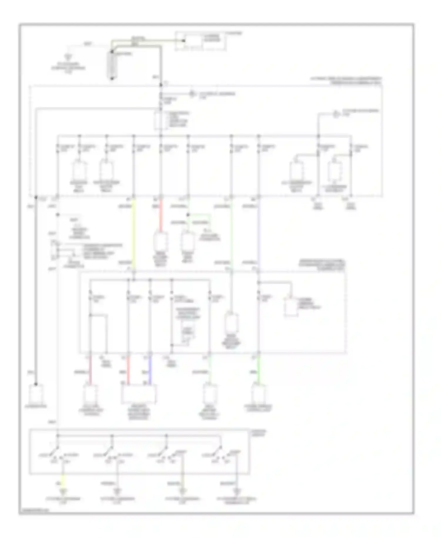Pilot Honda I (2002-2005): Power distribution circuit (1 of 4)