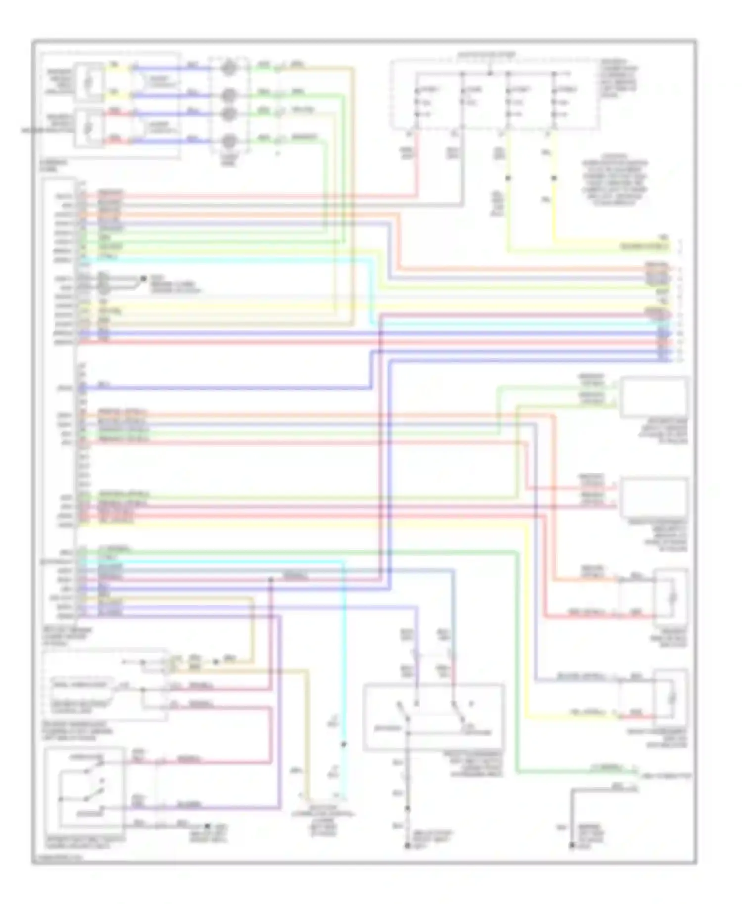 Pilot Honda I (2002-2005): Supplemental restraints circuit (1 of 2)