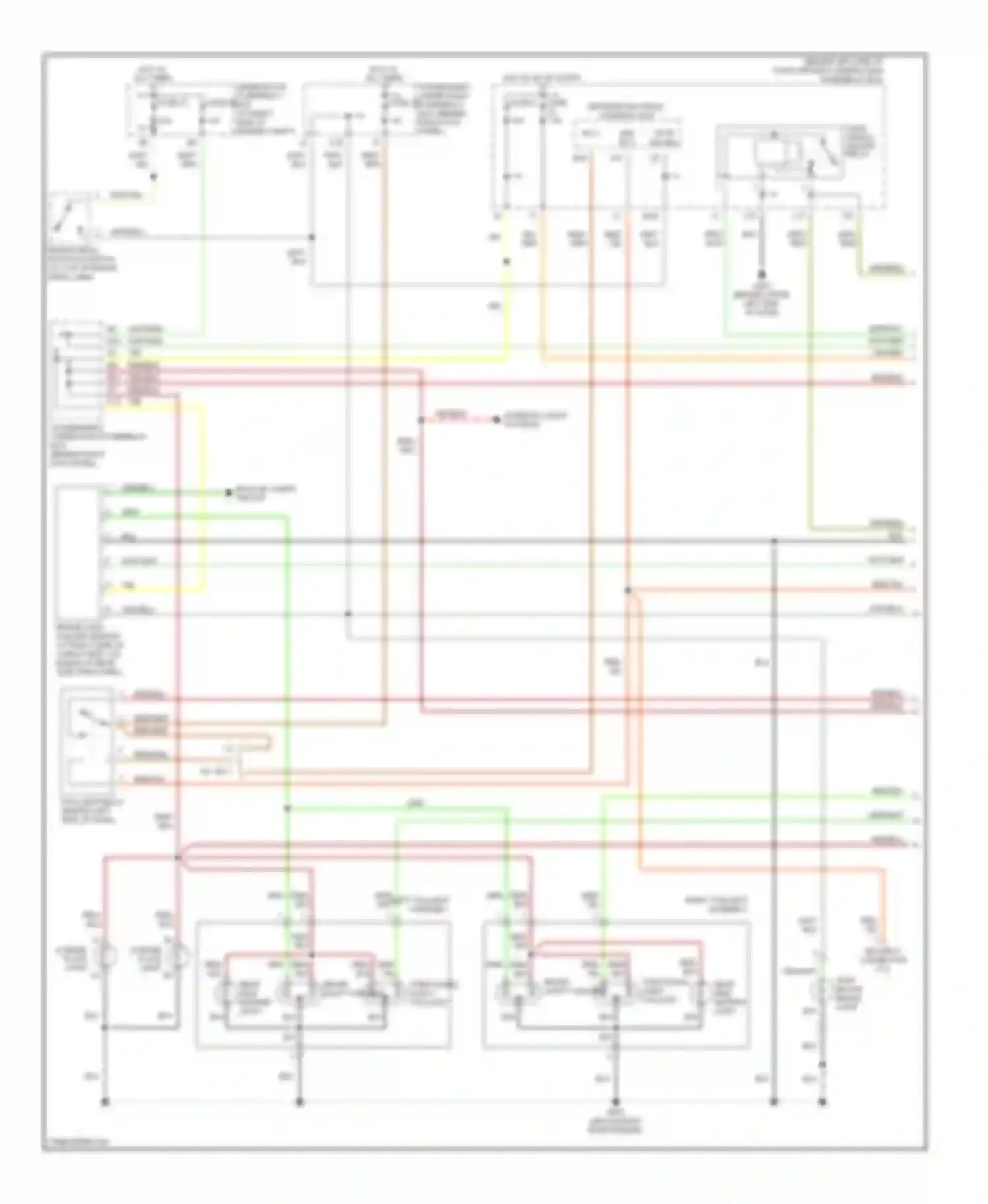 Wiring diagram driver's multiplex control unit for Honda Pilot I (2002-2005)