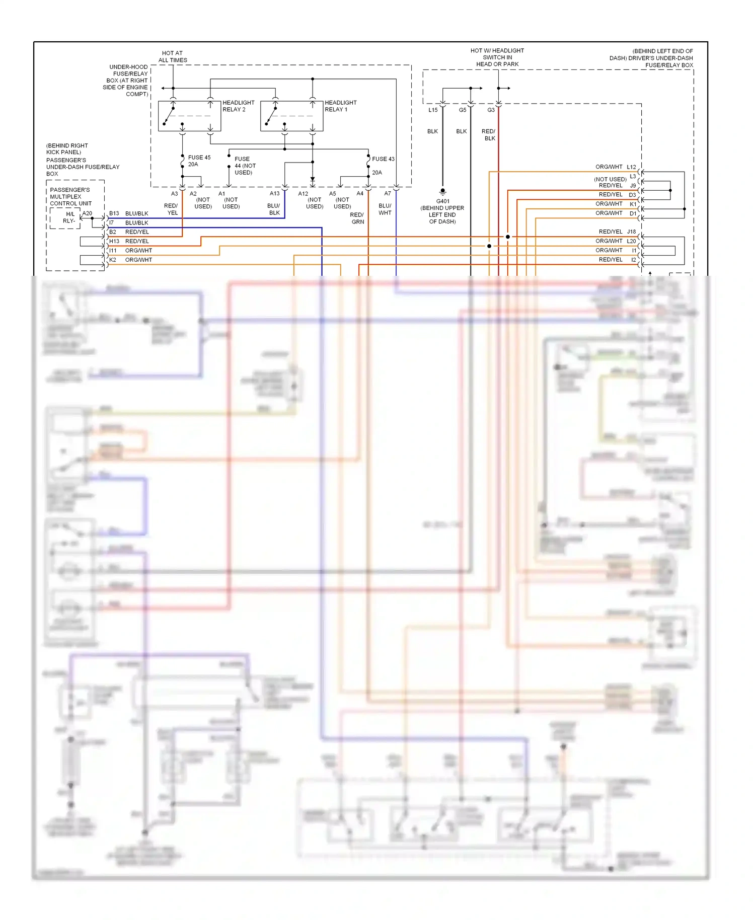 Wiring diagram blu for Honda Pilot I (2002-2005) (15 of 47)