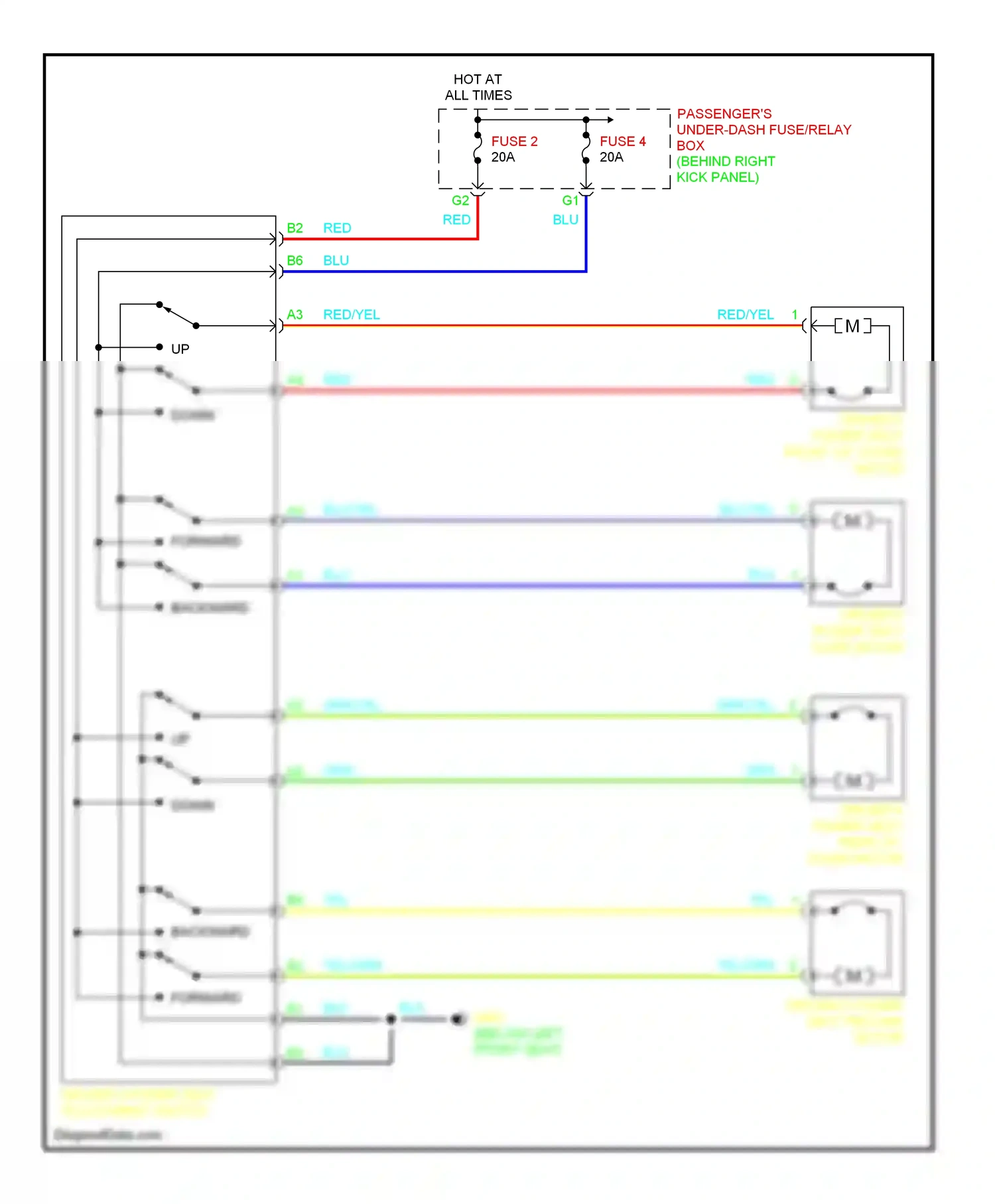 Wiring diagram blu for Honda Pilot I (2002-2005) (33 of 47)