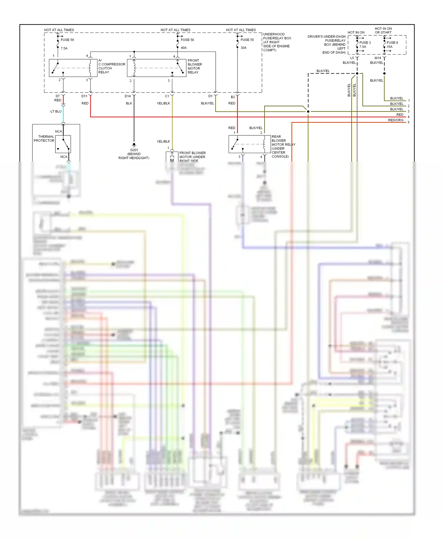 Wiring diagram brn/yel for Honda Pilot I (2002-2005) (6 of 15)