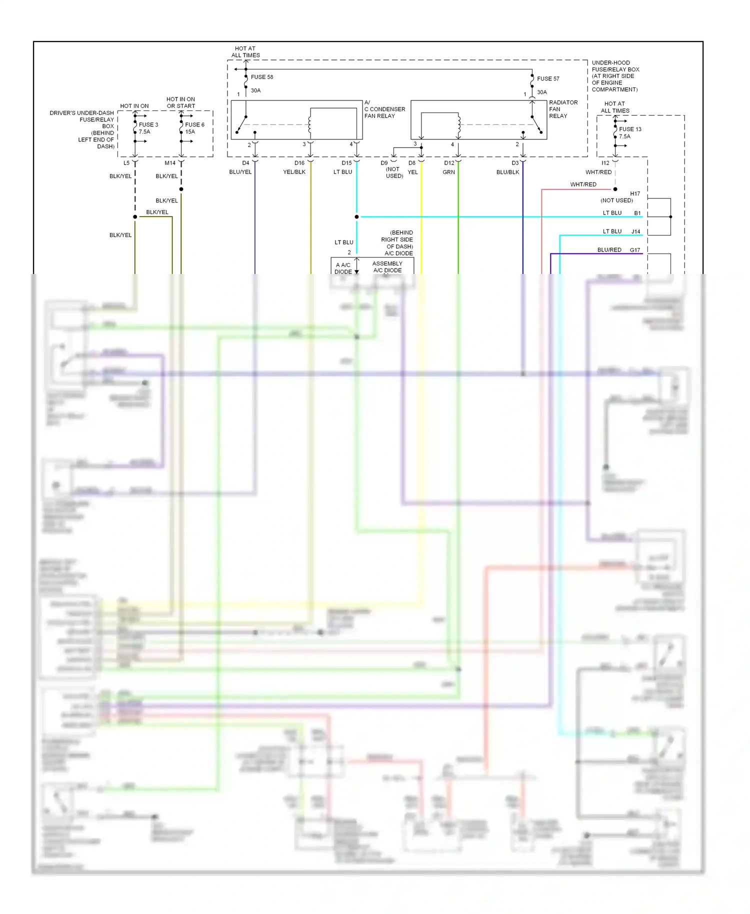 Wiring diagram grn/yel for Honda Pilot I (2002-2005) (6 of 20)