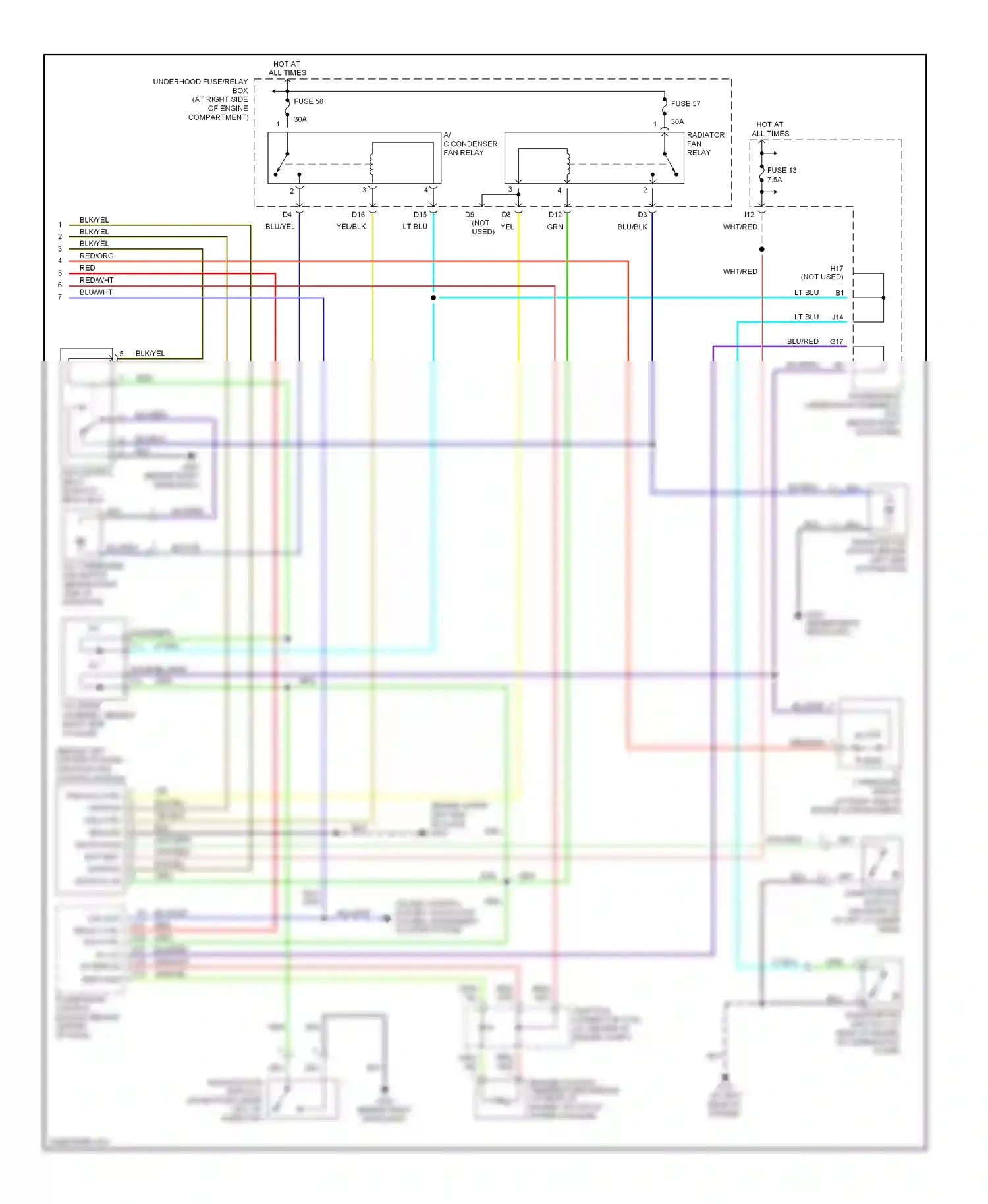 Wiring diagram grn/yel for Honda Pilot I (2002-2005) (3 of 20)