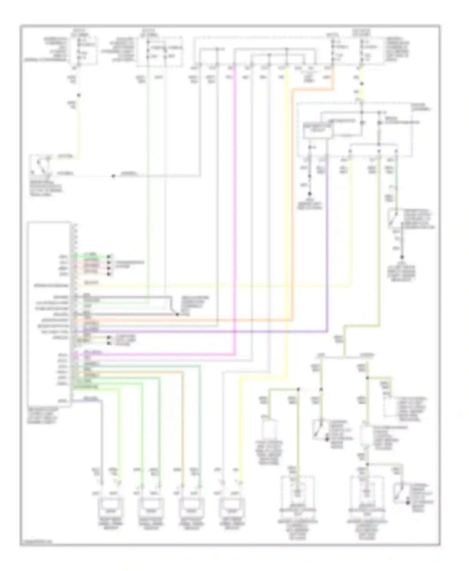 Wiring diagram left front wheel speed sensor for Honda Pilot I (2002-2005)