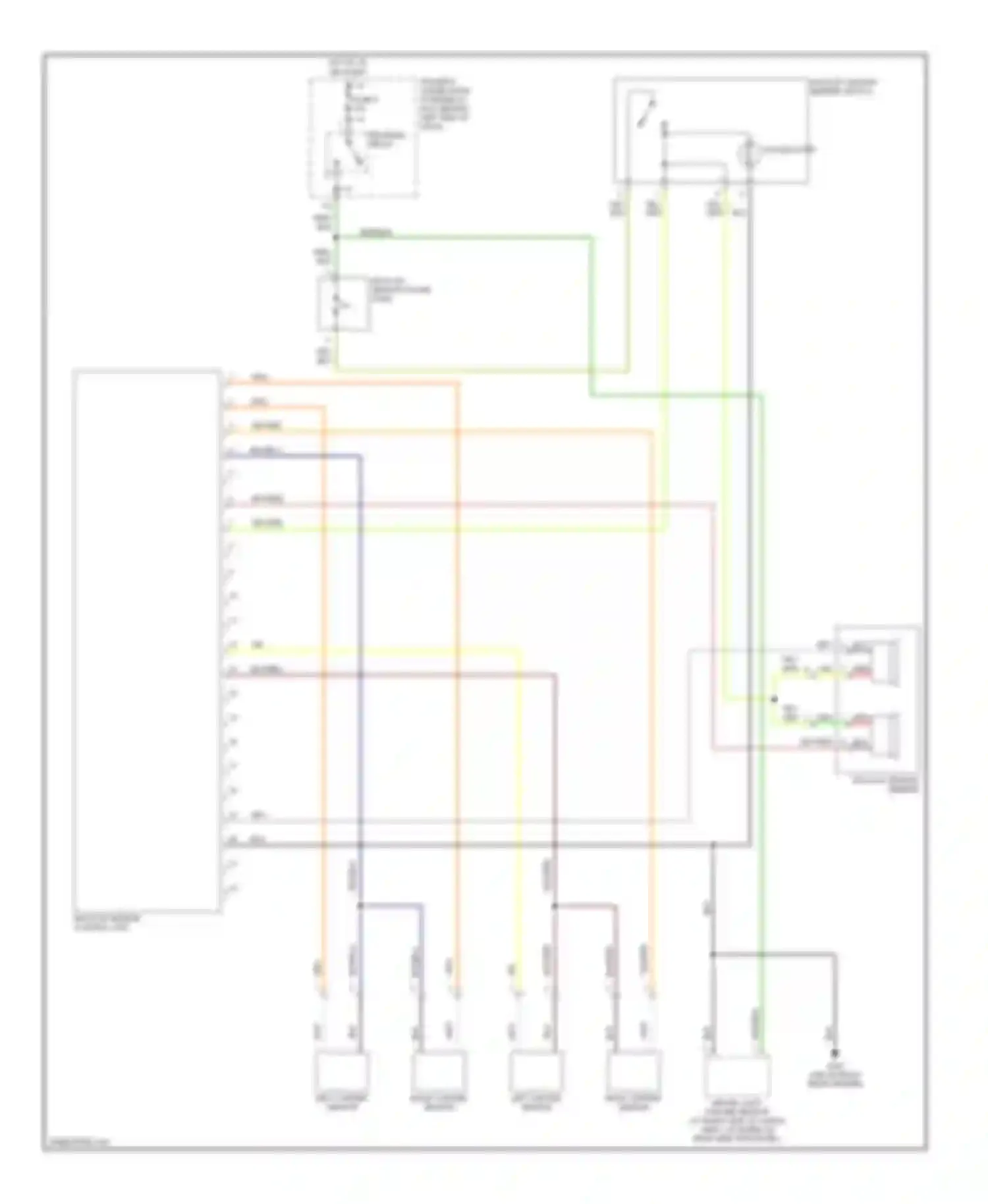 Wiring diagram back-up sensor beeper switch for Honda Pilot I (2002-2005)