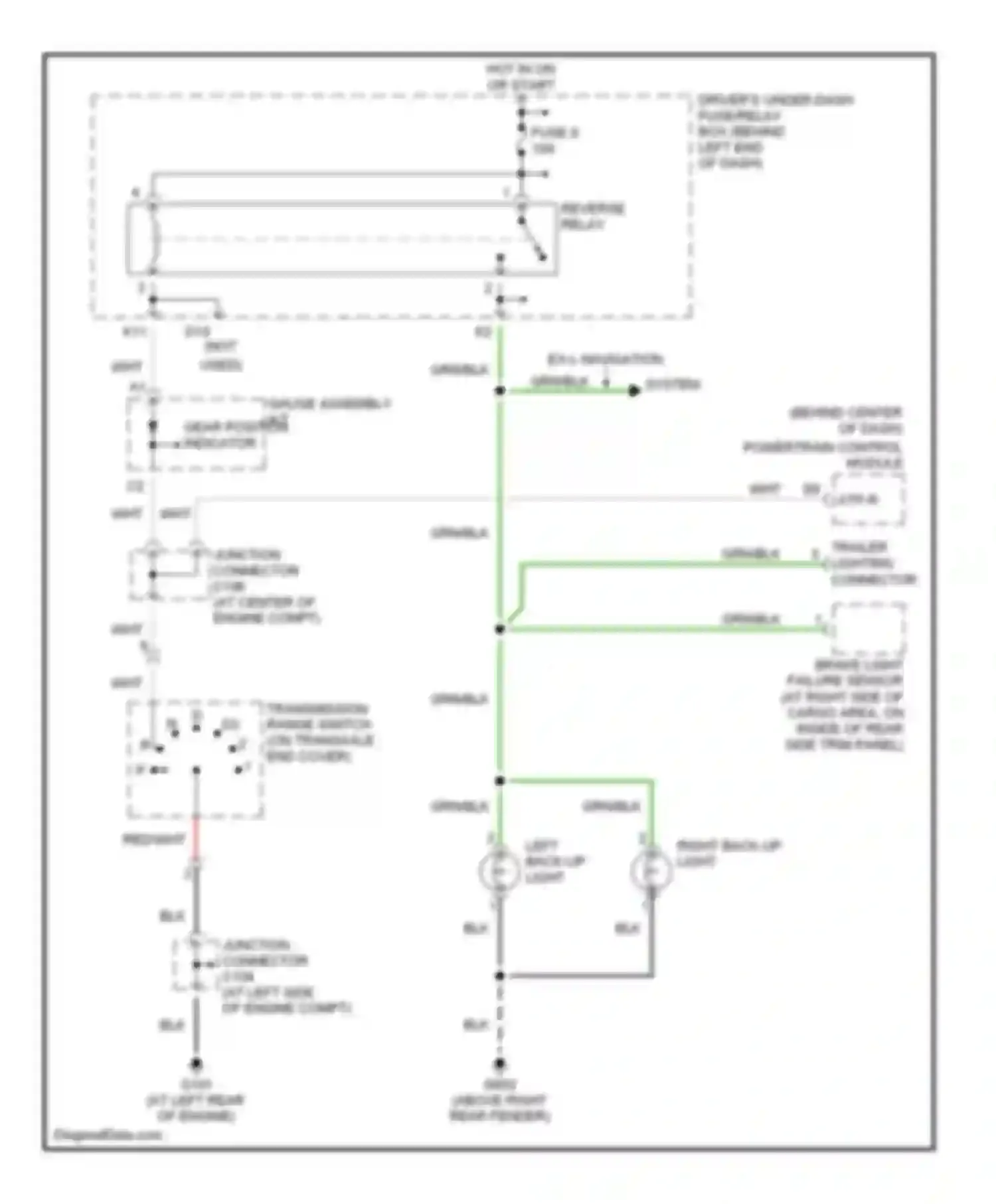 Wiring diagram ex-l navigation system for Honda Pilot I (2002-2005)