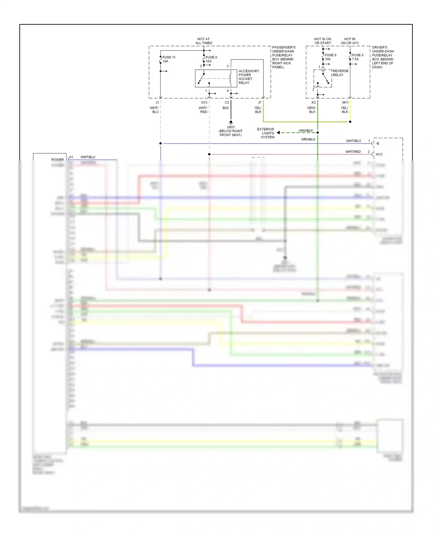 Wiring diagram power power for Honda Pilot I (2002-2005) (1 of 1)