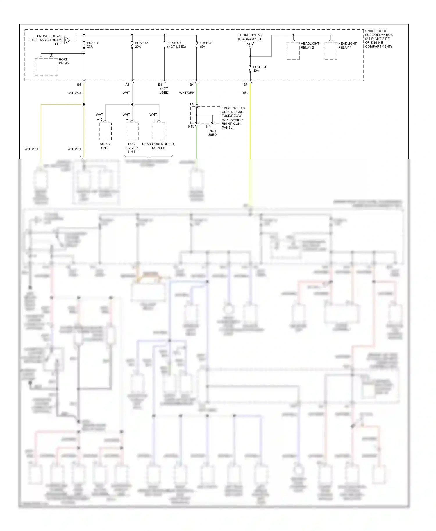 Wiring diagram radiator fan control module for Honda Pilot I (2002-2005) (3 of 3)