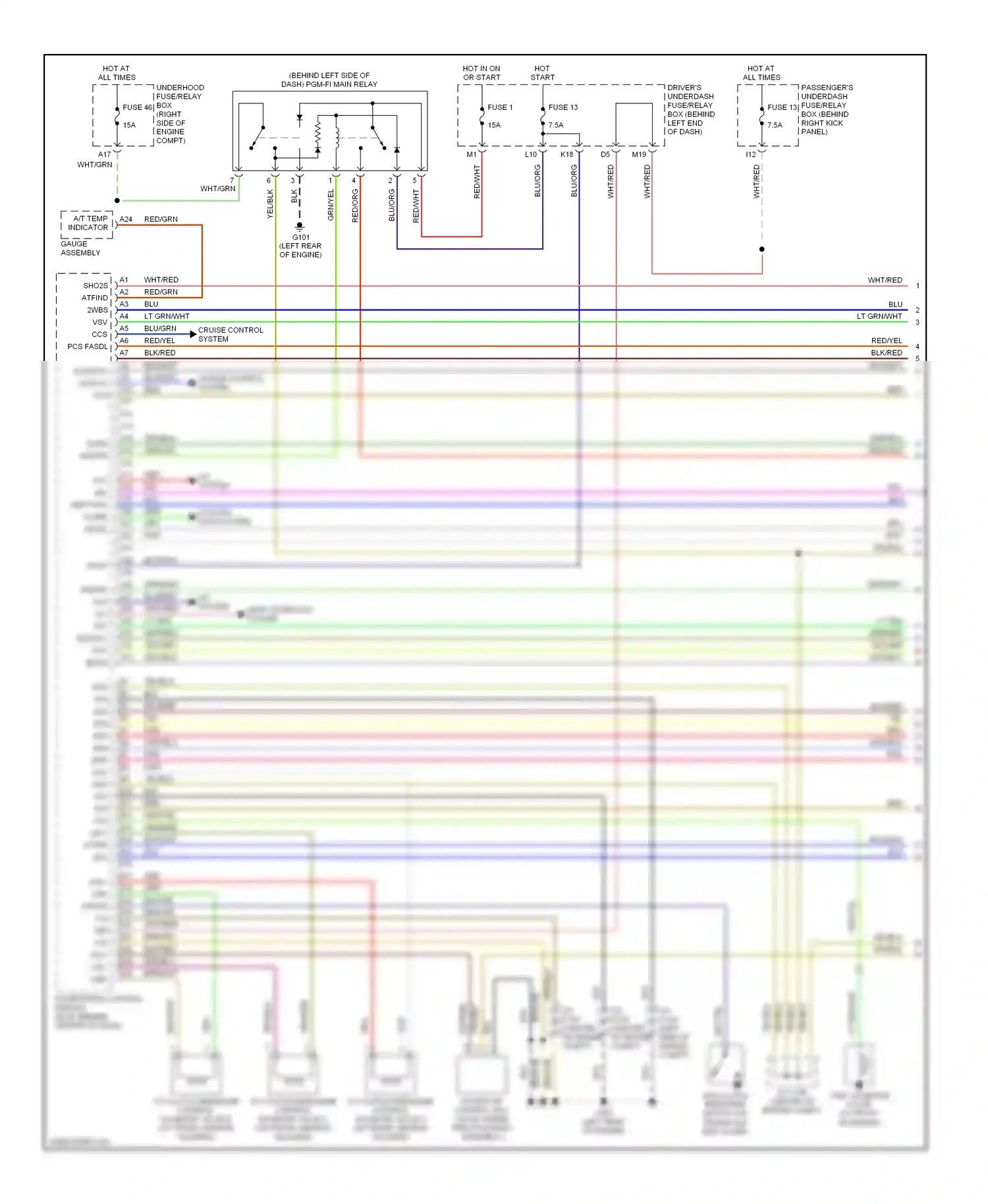 Wiring diagram red/blu for Honda Pilot I (2002-2005) (7 of 21)