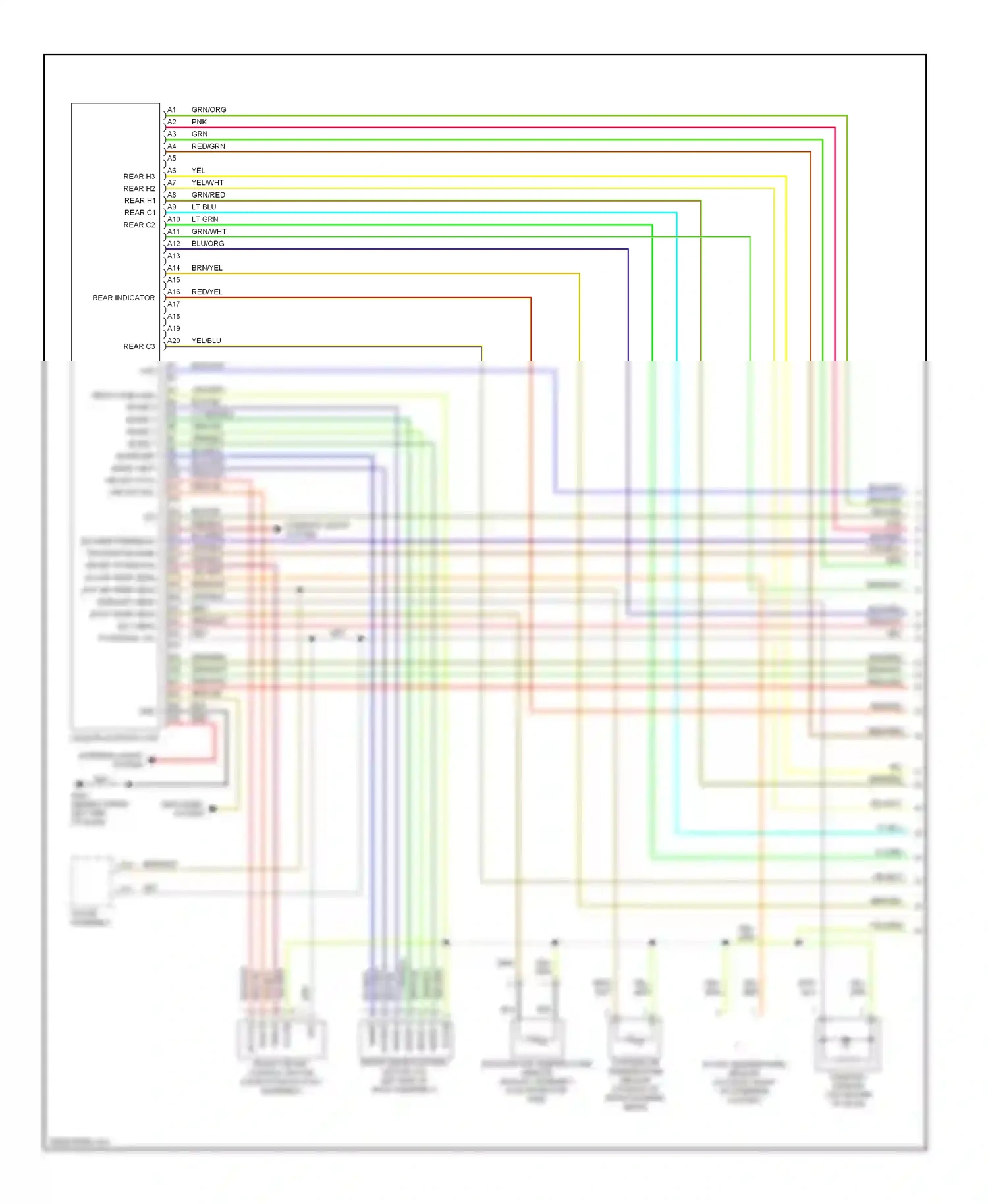 Wiring diagram red/org for Honda Pilot I (2002-2005) (1 of 11)