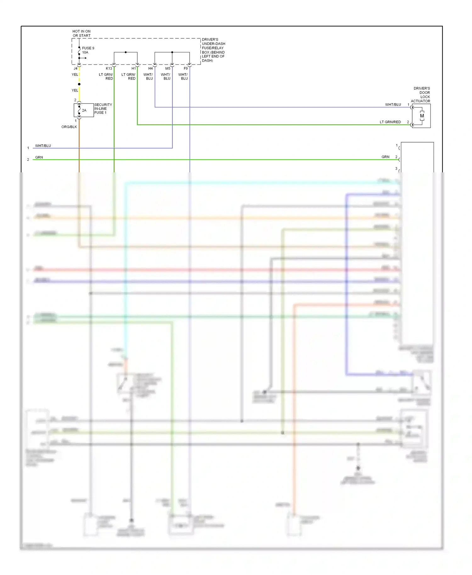 Wiring diagram security disarm switch for Honda Pilot I (2002-2005) (1 of 1)