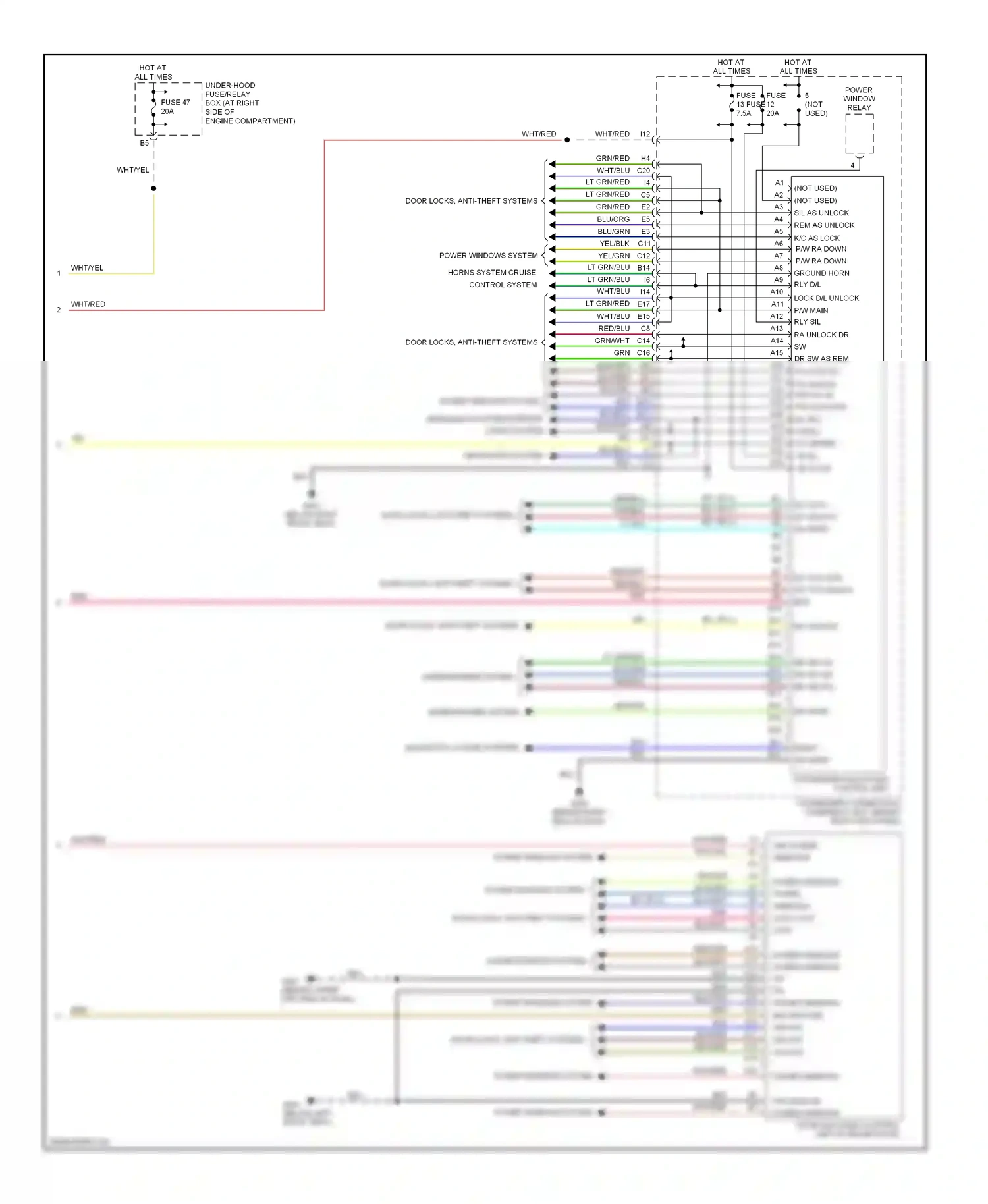Wiring diagram wht/blu for Honda Pilot I (2002-2005) (2 of 20)