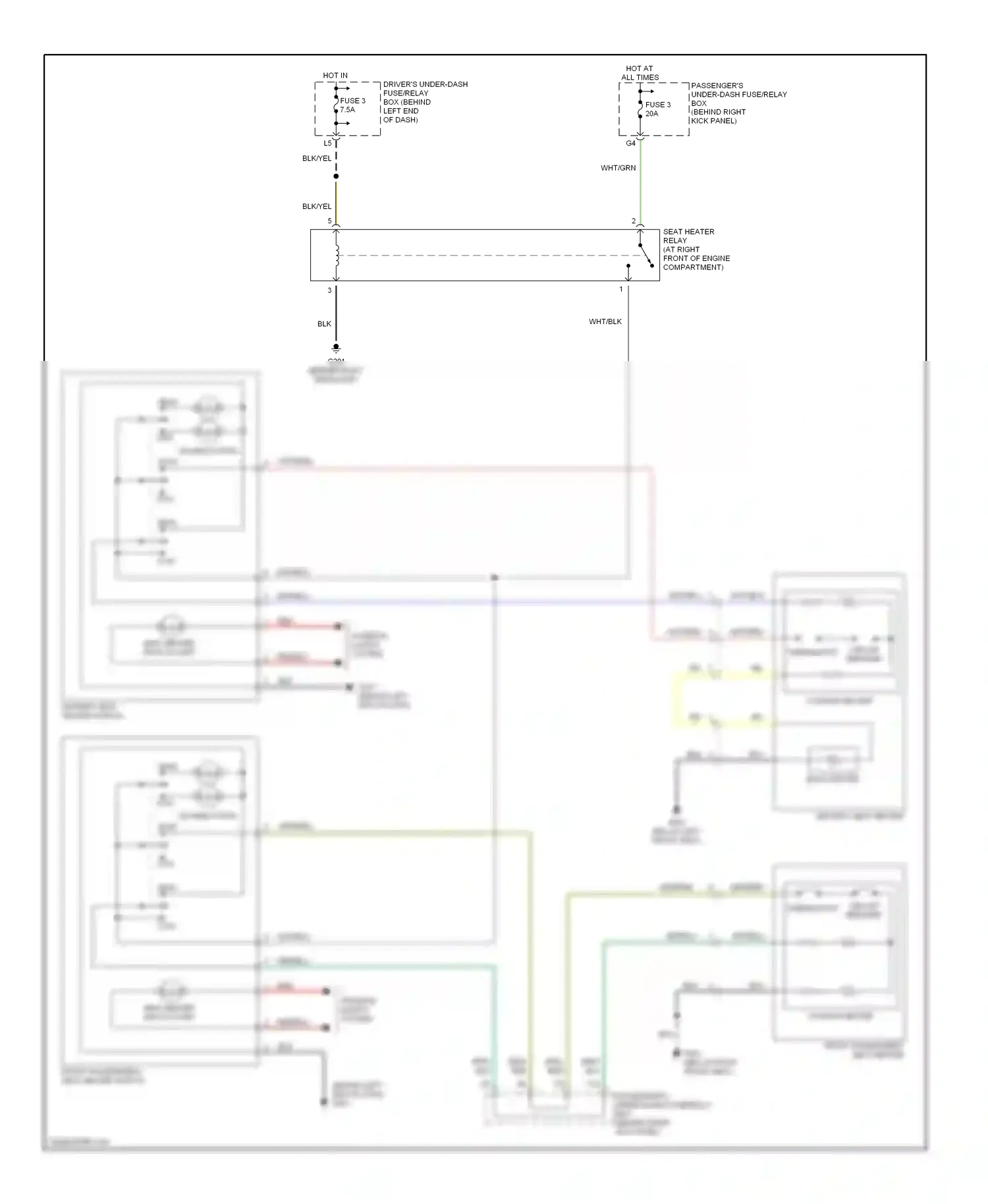 Wiring diagram wht/blu for Honda Pilot I (2002-2005) (12 of 20)