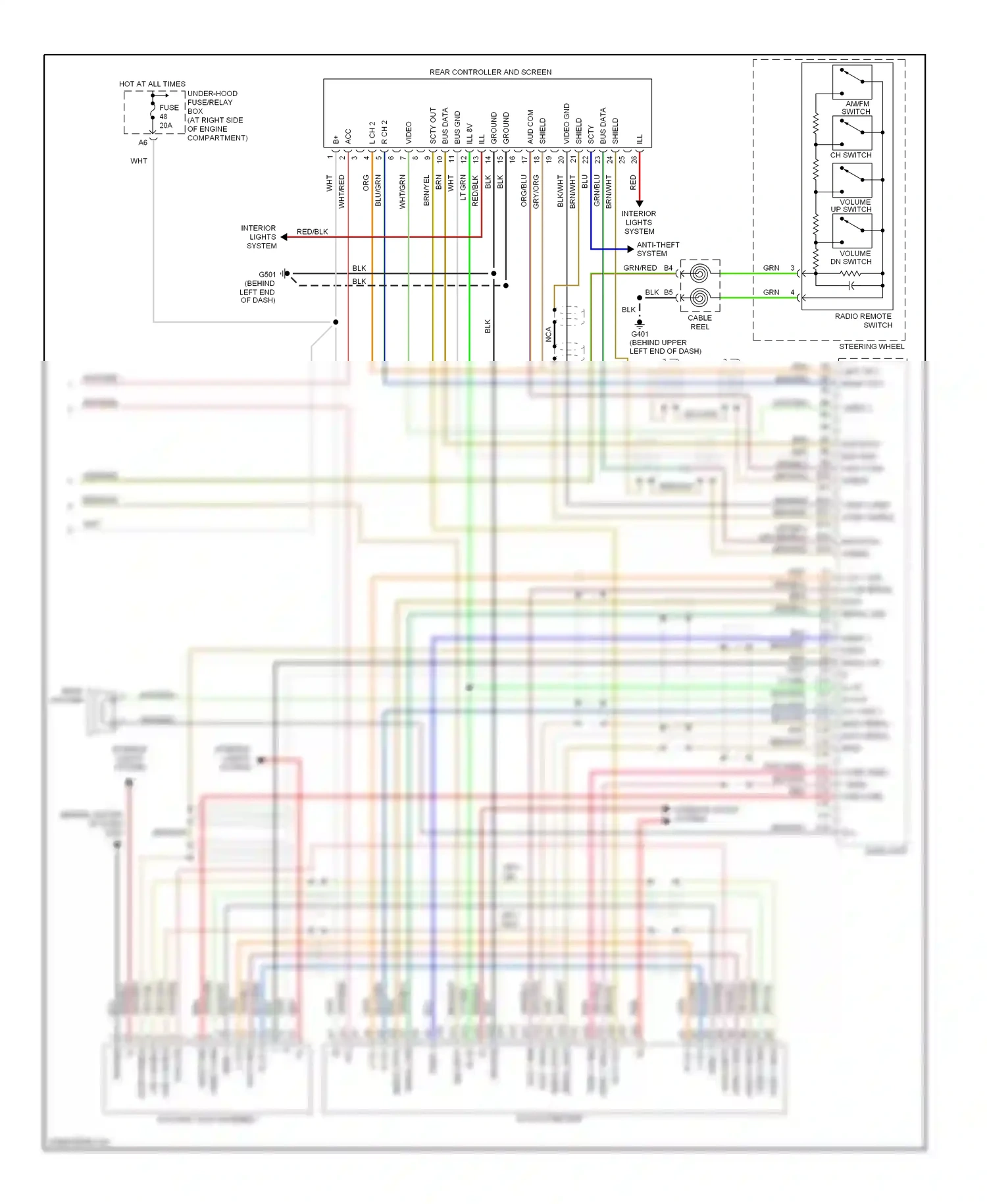 Wiring diagram wht/red for Honda Pilot I (2002-2005) (33 of 35)