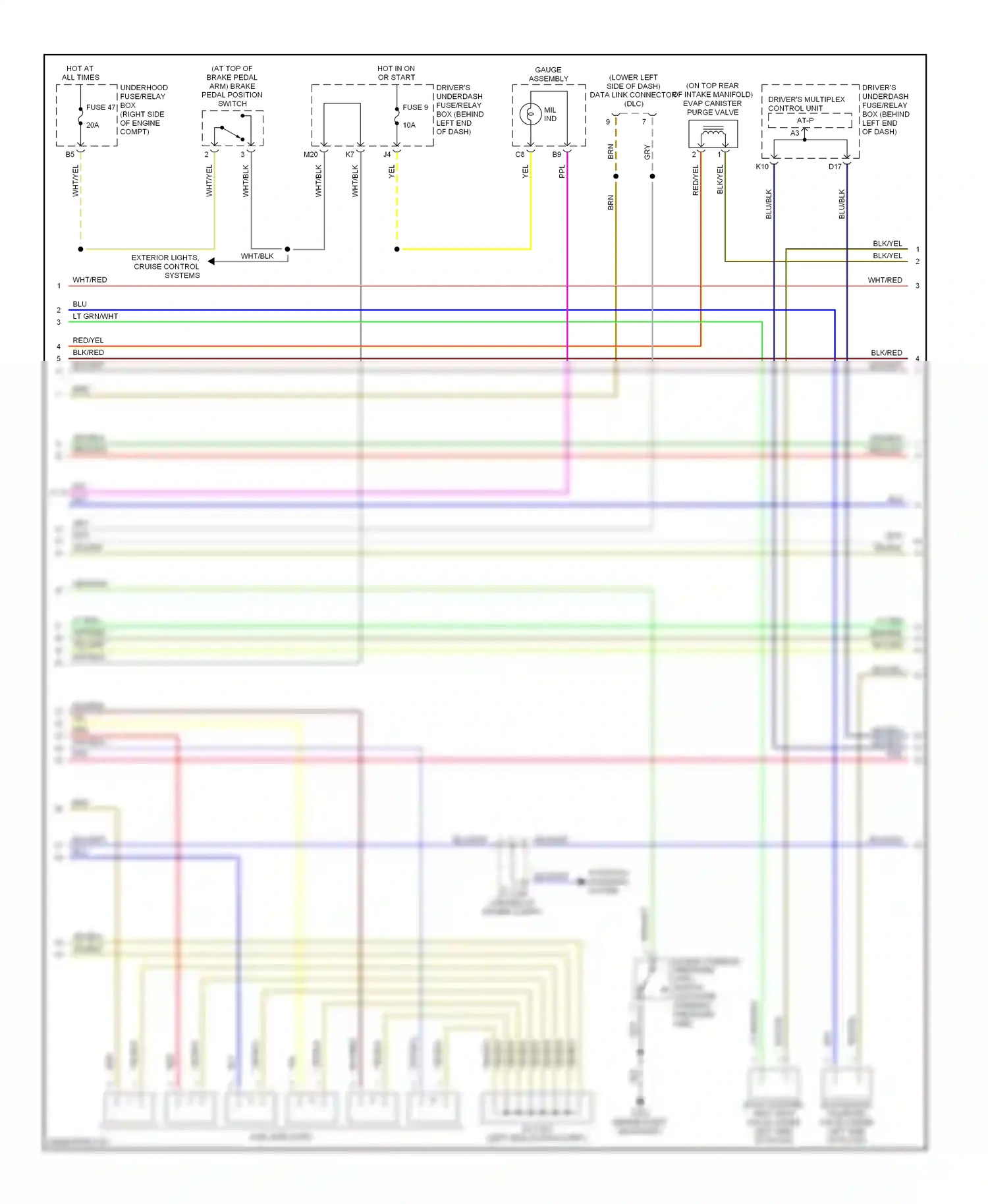 Wiring diagram wht/yel for Honda Pilot I (2002-2005) (10 of 15)