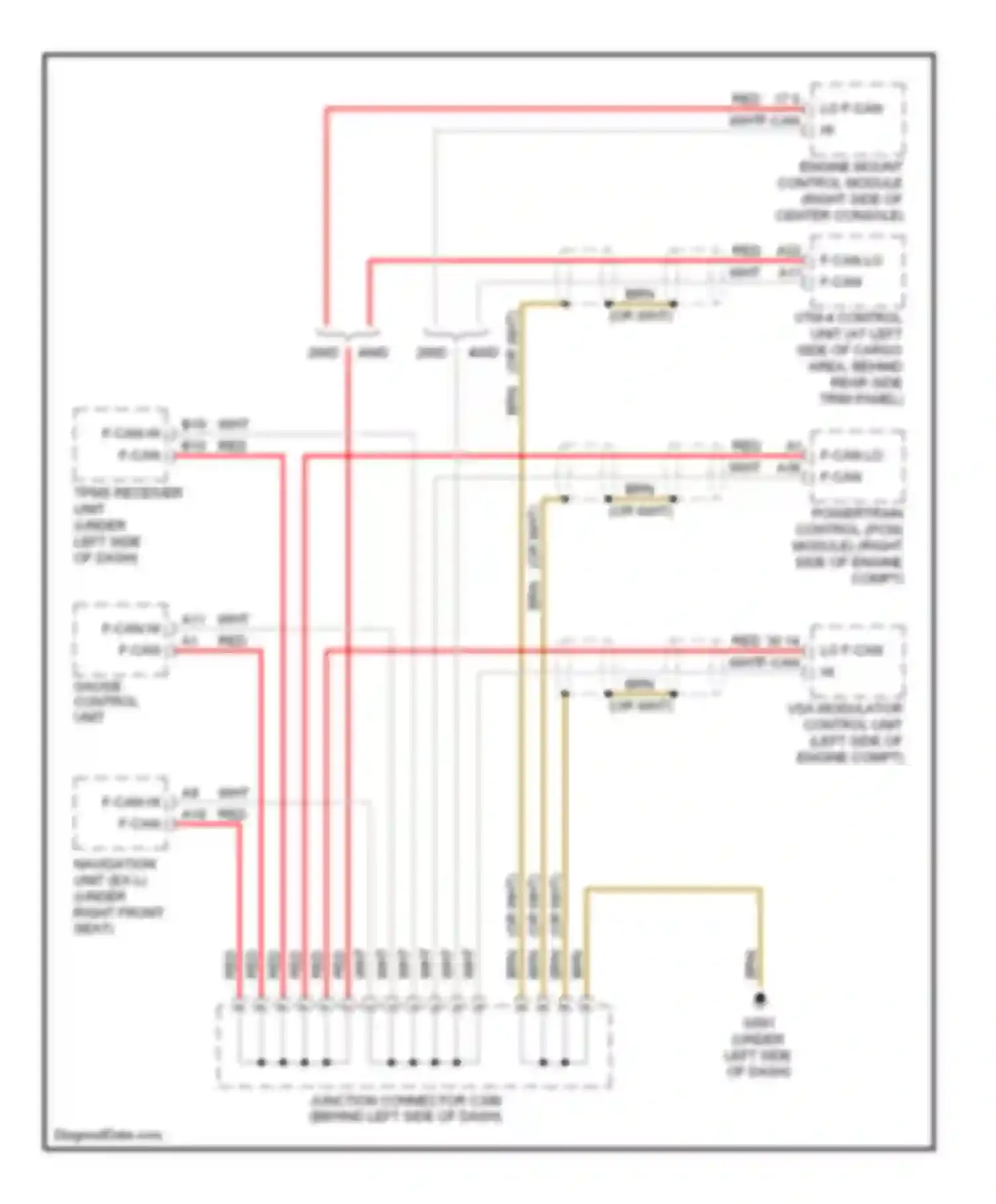 Pilot Honda I (2004-2009): Computer data lines circuit (1 of 2)