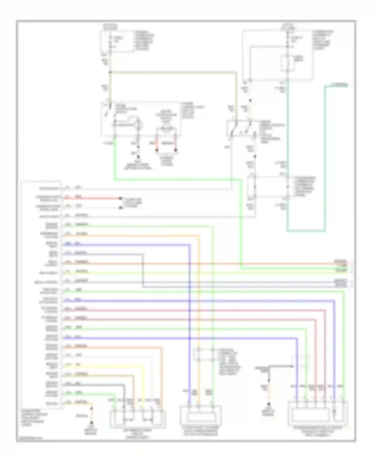 Pilot Honda I (2004-2009): Cruise control circuit, without navigation (1 of 2)