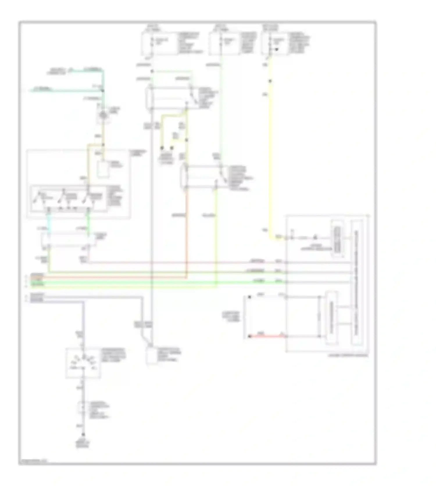Pilot Honda I (2004-2009): Cruise control circuit, without navigation (2 of 2)