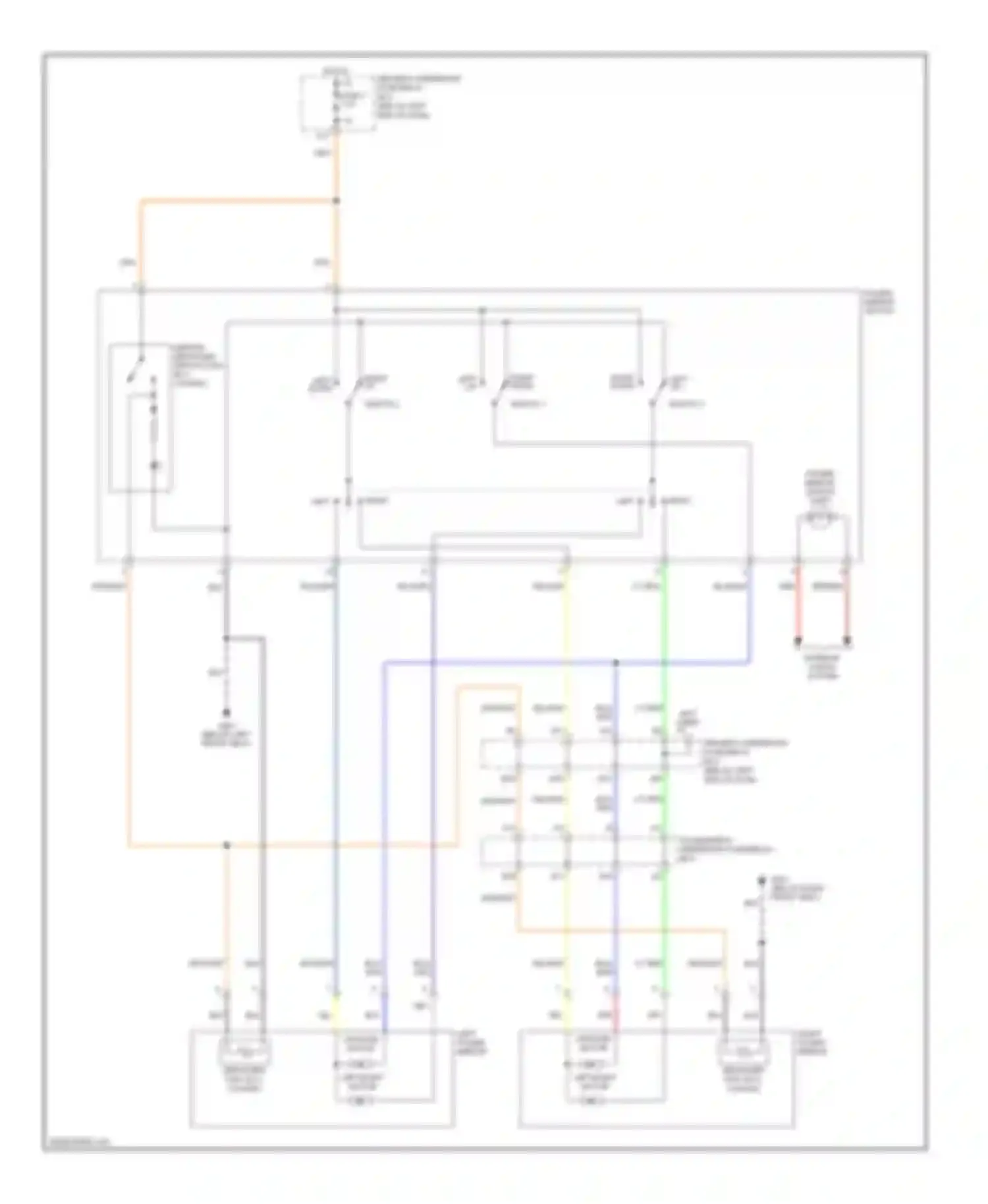 Pilot Honda I (2004-2009): Power mirrors circuit