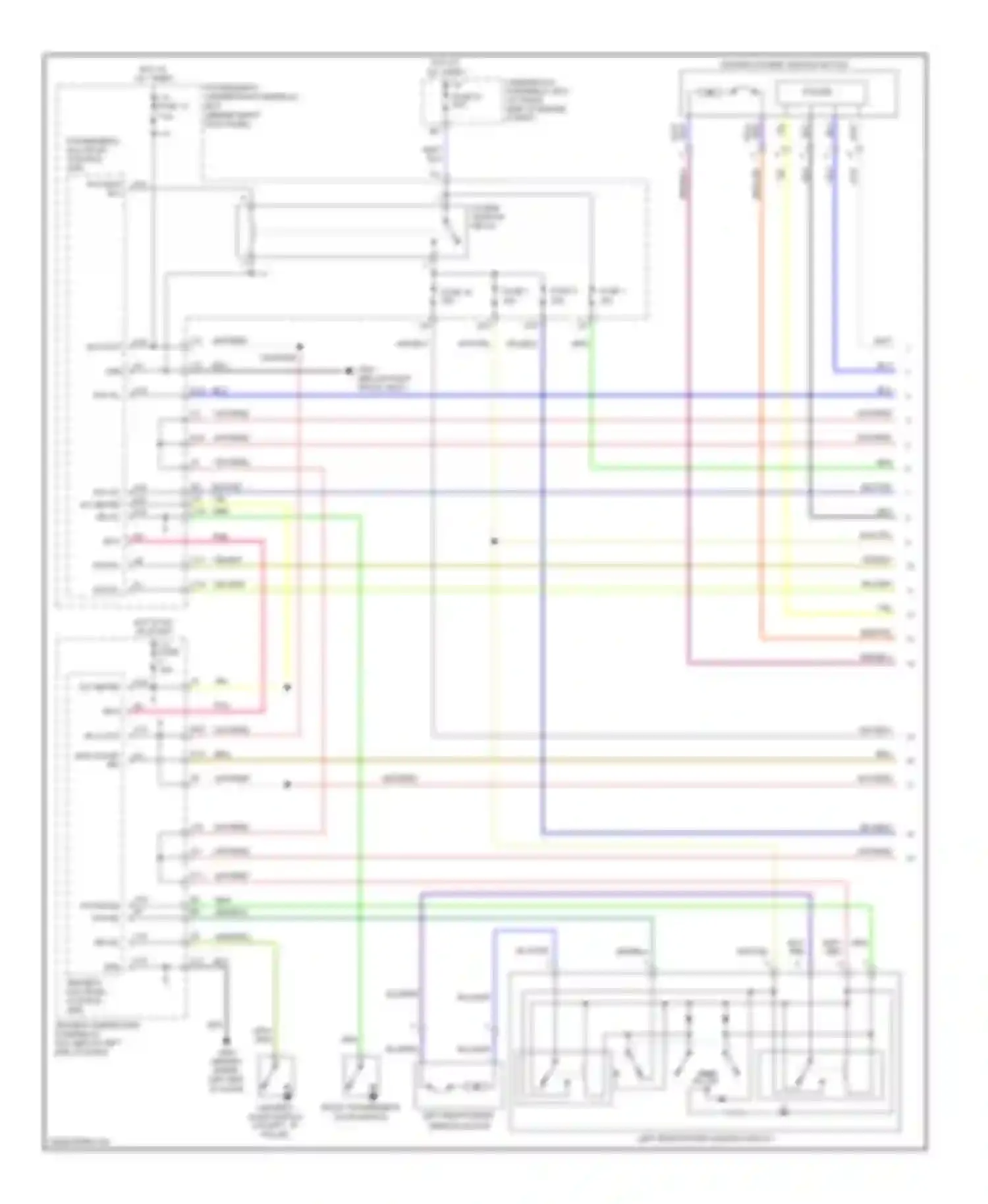 Pilot Honda I (2004-2009): Power windows circuit (1 of 2)